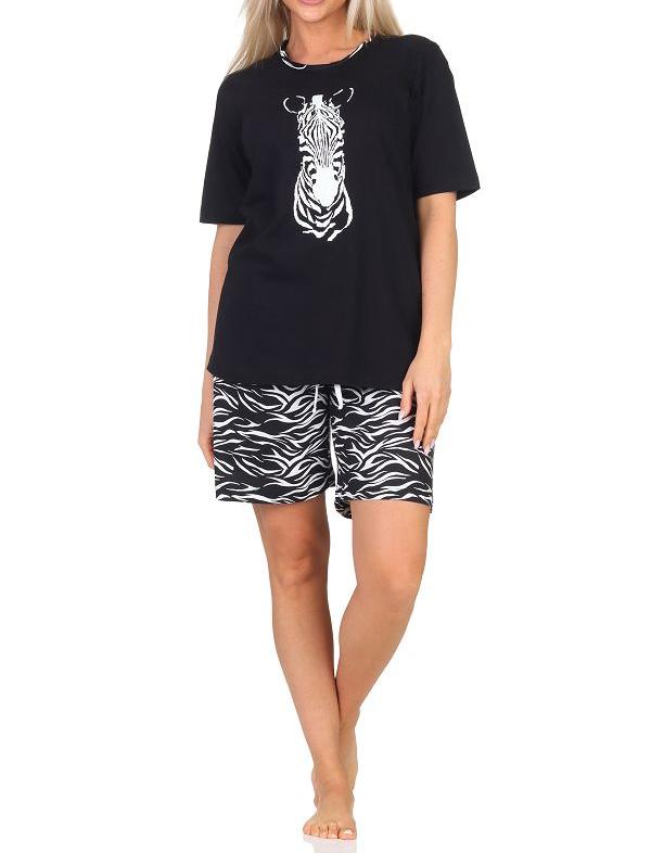 Normann Damen kurzarm Pyjama Shorty Schlafanzug mit Tiermotiv - auch in Übergrößen Normann Damen kurzarm Pyjama Shorty Schlafanzug mit Tiermotiv - auch in Übergrößen