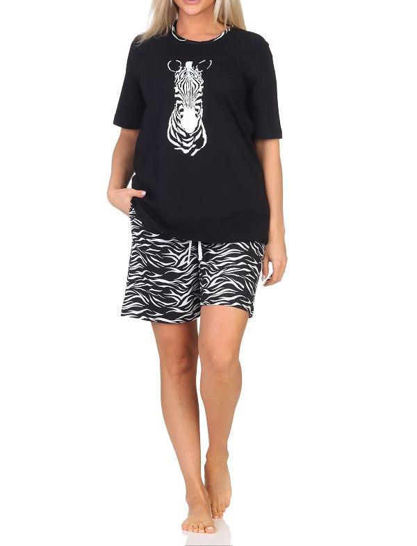 Normann Damen kurzarm Pyjama Shorty Schlafanzug mit Tiermotiv - auch in Übergrößen Normann Damen kurzarm Pyjama Shorty Schlafanzug mit Tiermotiv - auch in Übergrößen