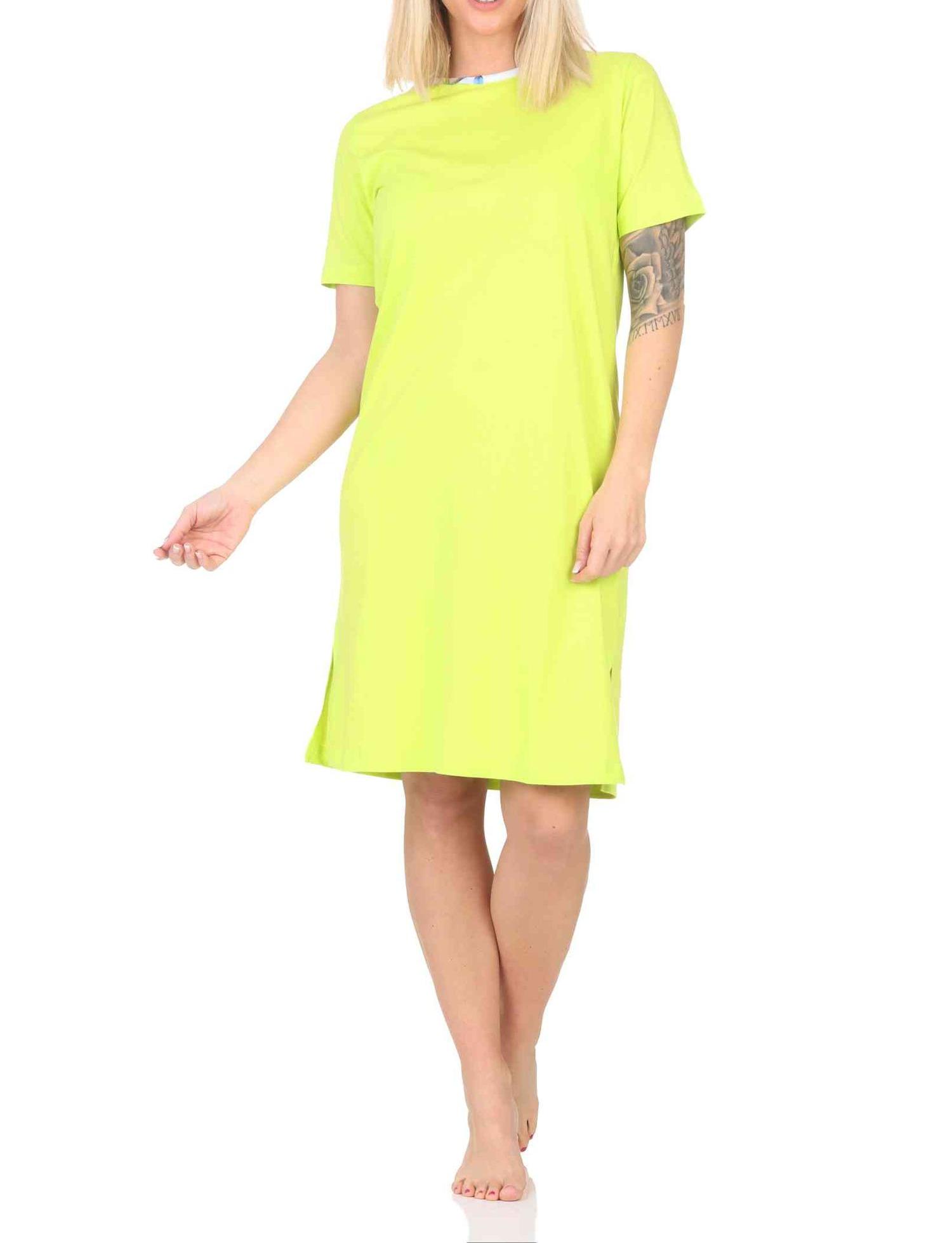 Normann Damen kurzarm Nachthemd mit floralen Print