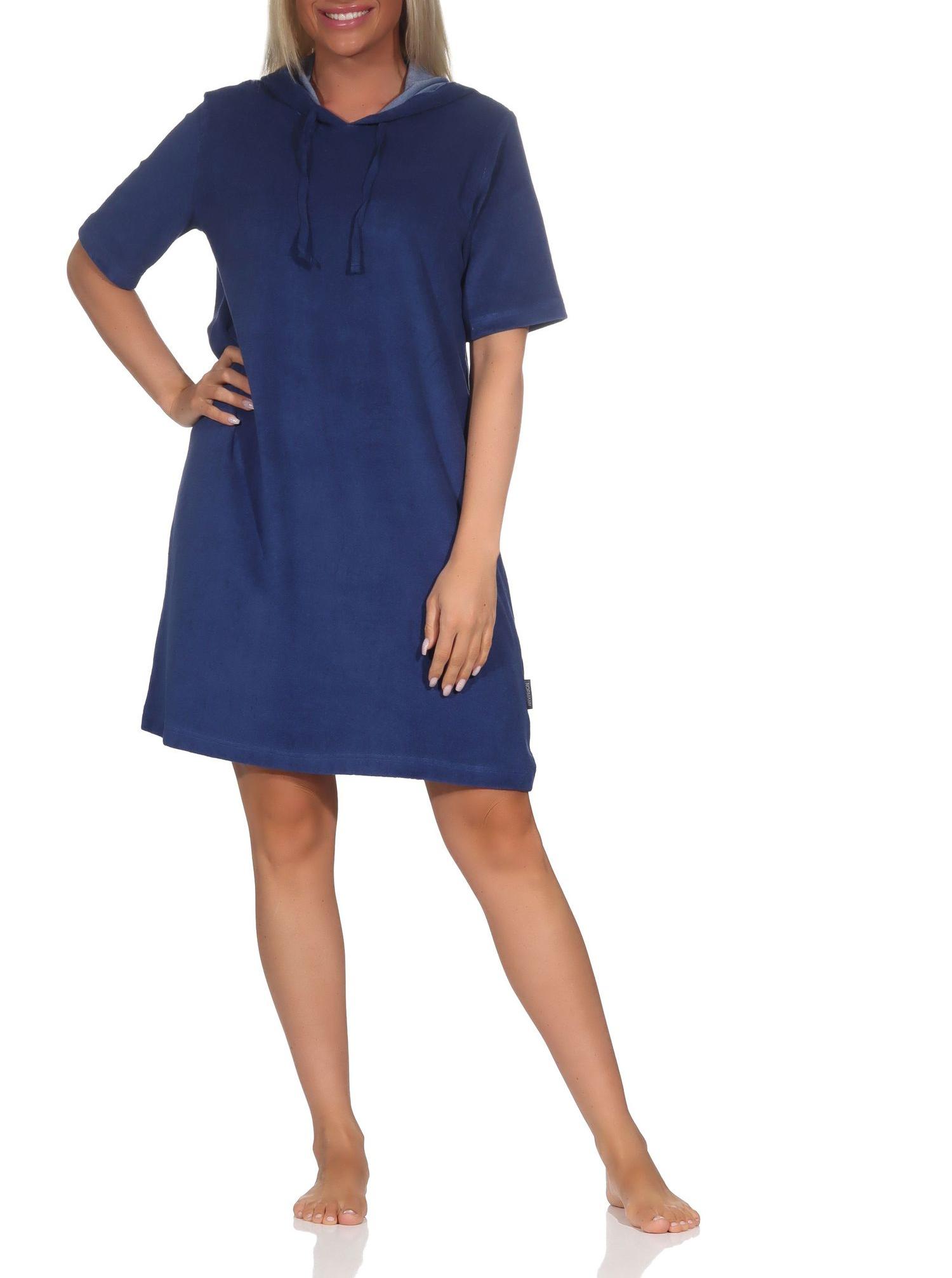 Normann Damen Frottee kurzarm Nachthemd - ideal auch als Beachwear oder Homewear Normann Damen Frottee kurzarm Nachthemd – ideal auch als Beachwear oder Homewear