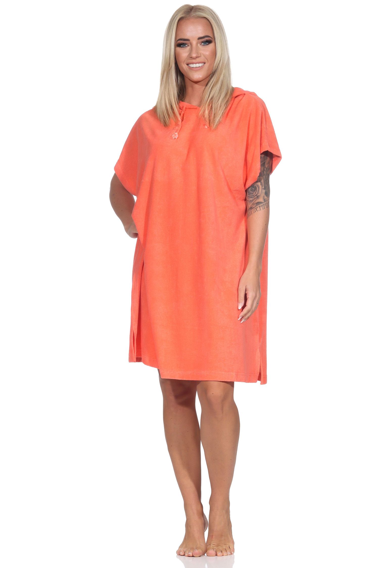 Normann Damen Frottee kurzarm Nachthemd – ideal auch als Beachwear oder Homewear Normann Damen Frottee kurzarm Nachthemd – ideal auch als Beachwear oder Homewear