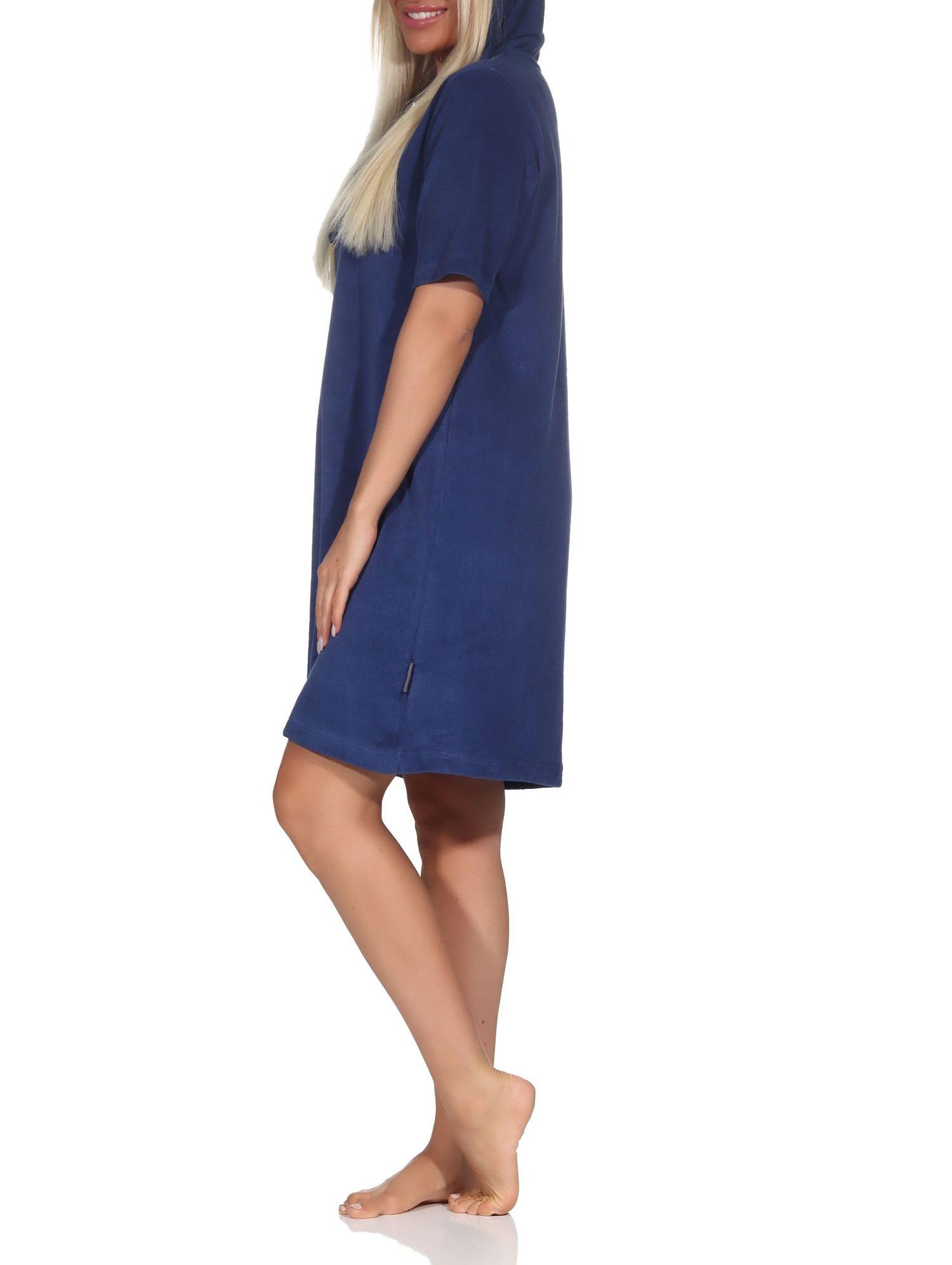 Normann Damen Frottee kurzarm Nachthemd – ideal auch als Beachwear oder Homewear