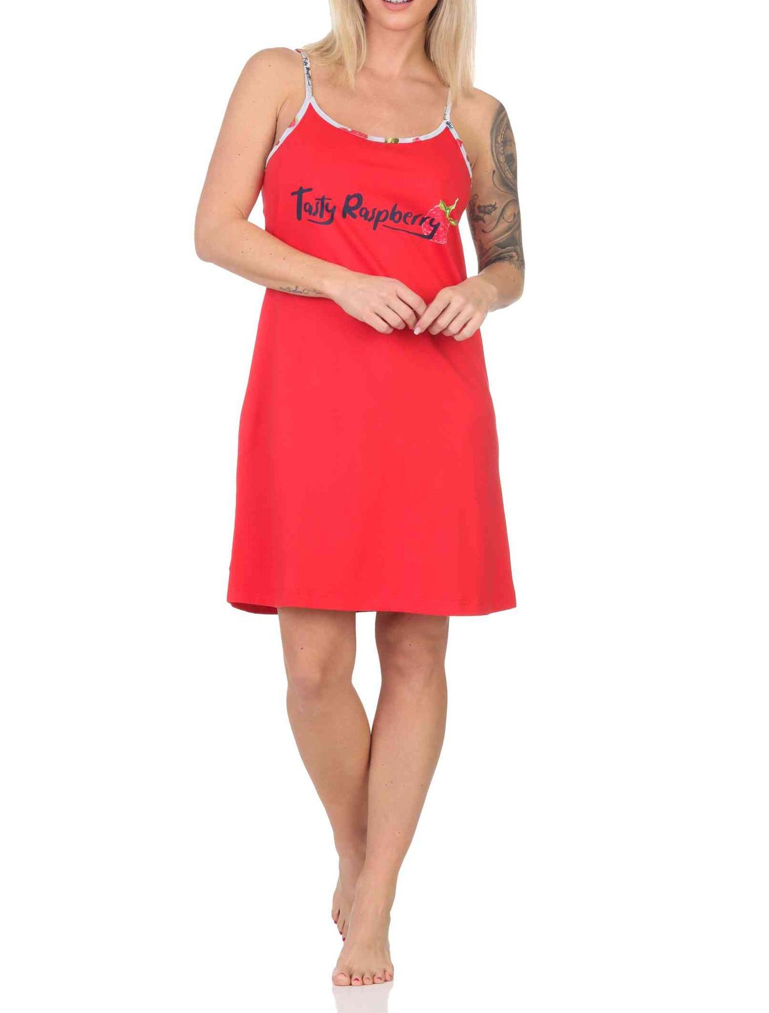 Normann Damen Spaghetti Nachthemd Negligé - auch in Übergrößen