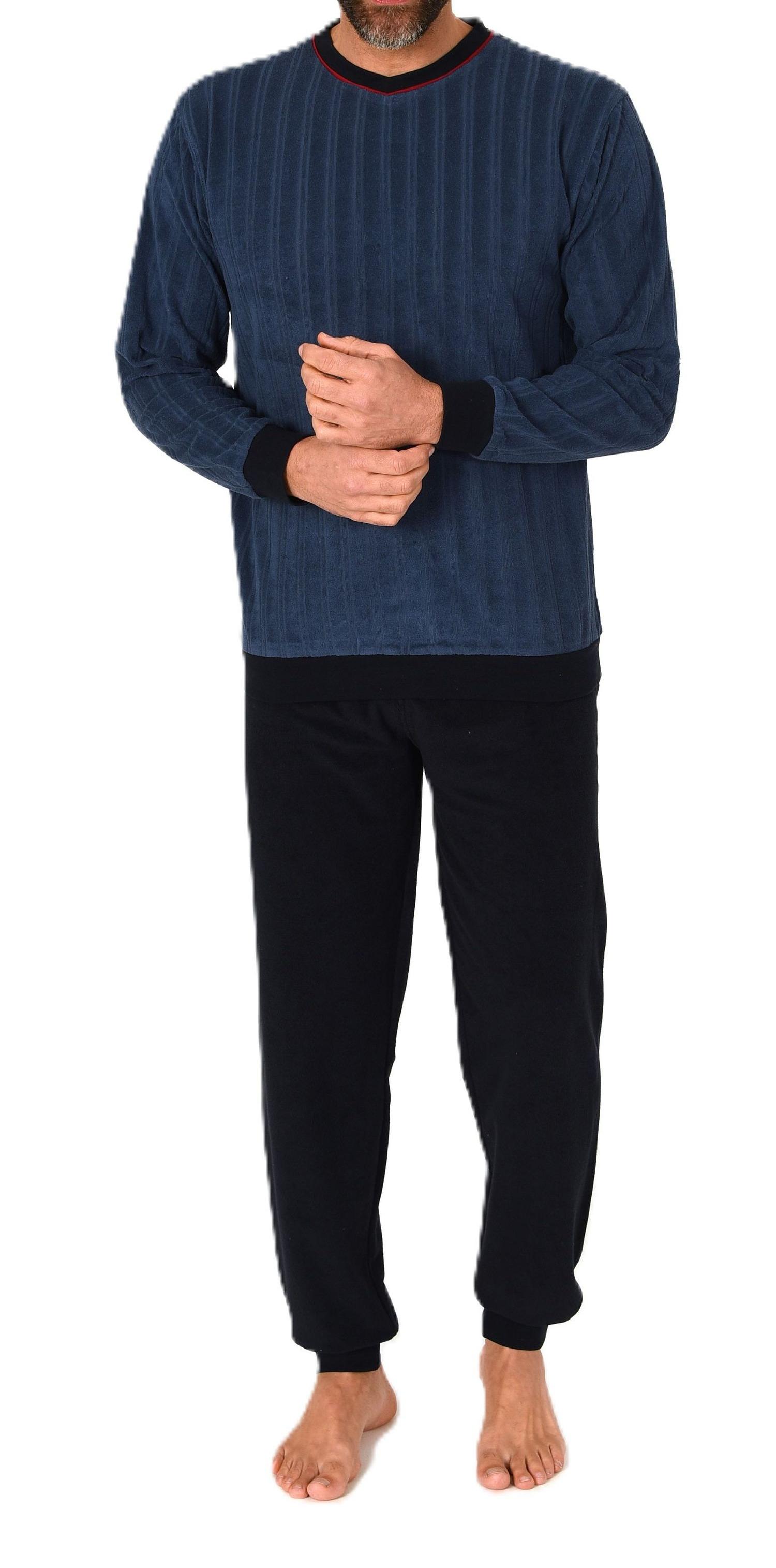 Normann Herren Frottee Schlafanzug lang mit Bündchen – Pyjama auch in Übergrössen Normann Herren Frottee Schlafanzug lang mit Bündchen – Pyjama auch in Übergrössen