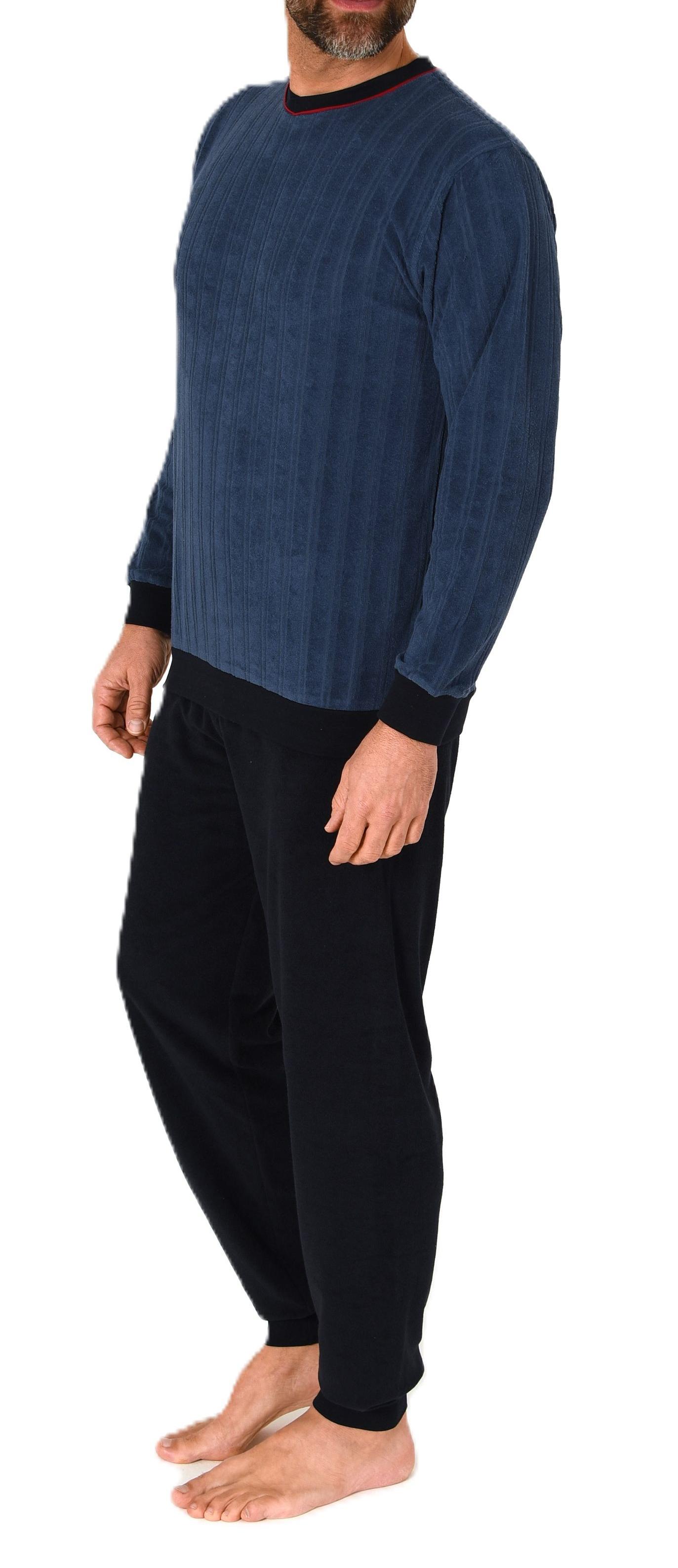 Normann Herren Frottee Schlafanzug lang mit Bündchen – Pyjama auch in Übergrössen Normann Herren Frottee Schlafanzug lang mit Bündchen – Pyjama auch in Übergrössen