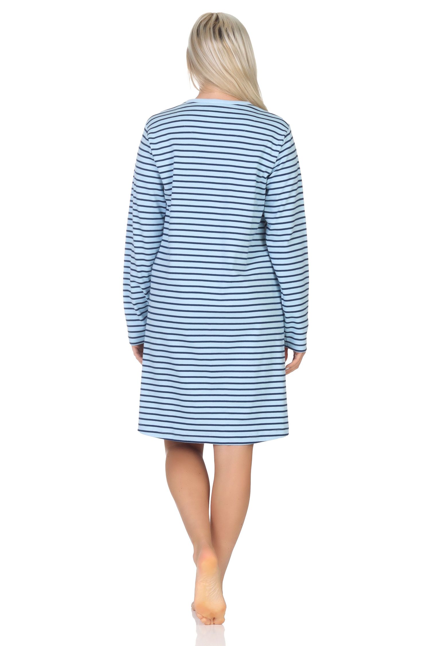 Normann Damen Nachthemd mit Bündchen in Kuschel Interlock Qualität – auch in Übergrößen