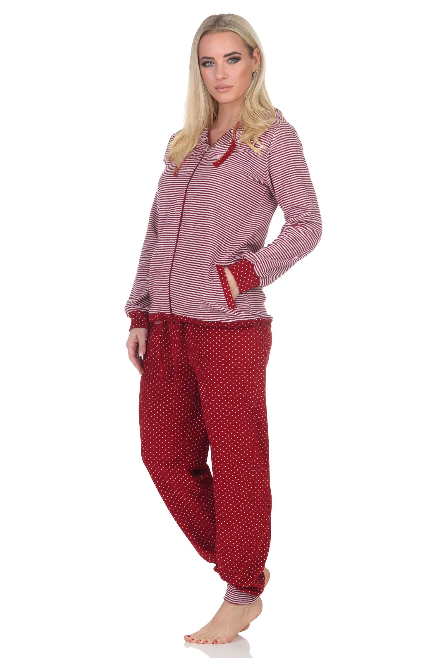 Normann Damen Frottee Hausanzug / Freizeitanzug in chilliger Optik - auch in Übergröße