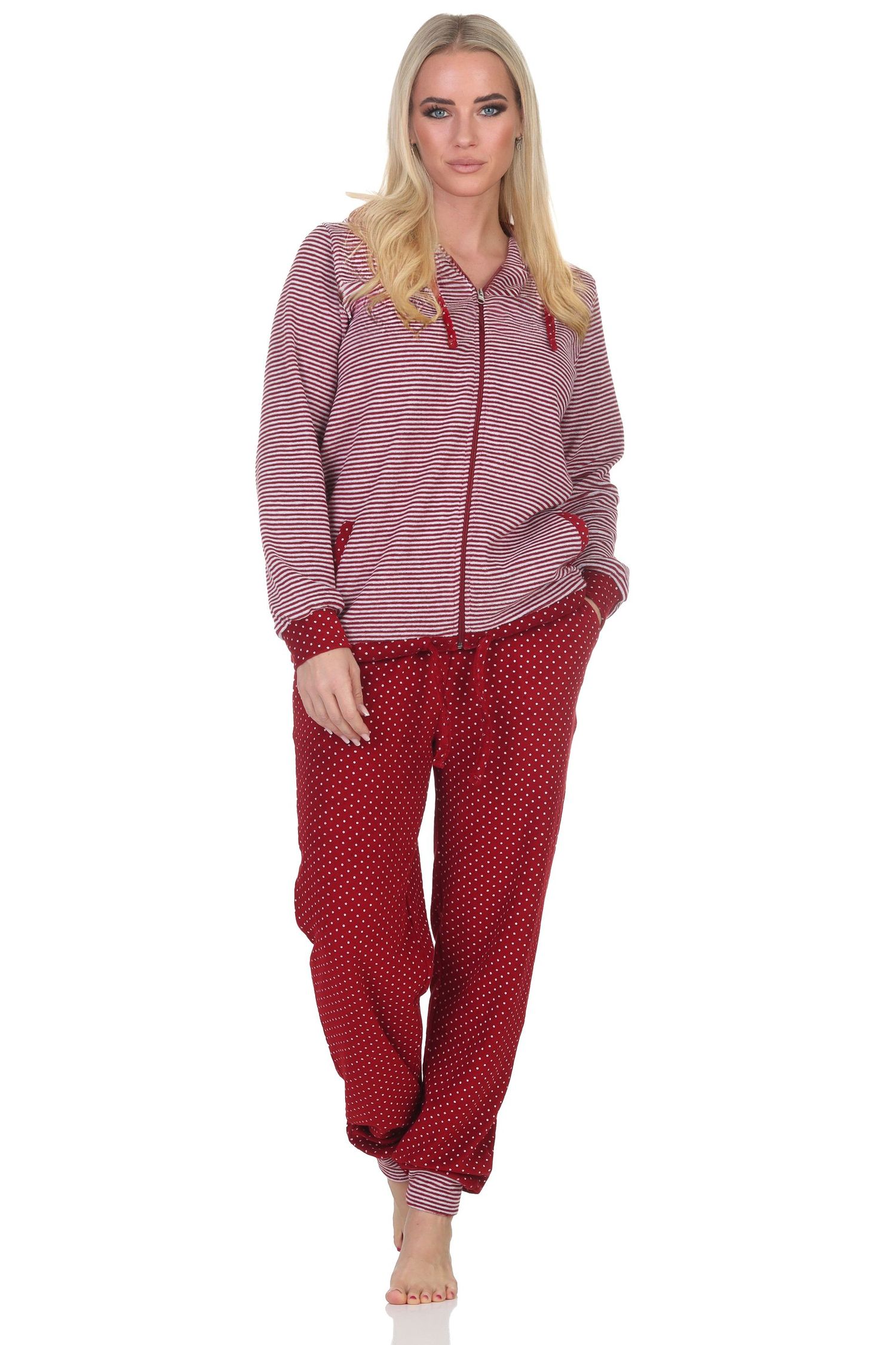 Normann Damen Frottee Hausanzug / Freizeitanzug in chilliger Optik - auch in Übergröße