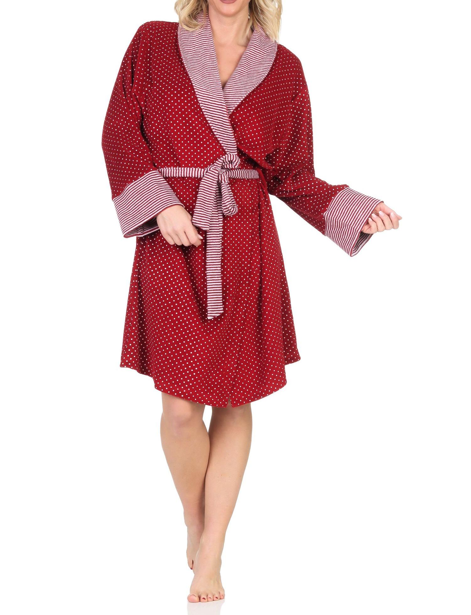 Normann Damen Frottee Bademantel Morgenmantel in edler Optik - auch in Übergröße