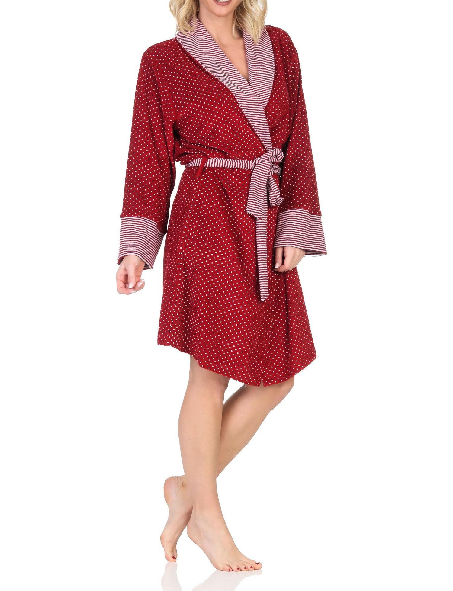 Normann Damen Frottee Bademantel Morgenmantel in edler Optik - auch in Übergröße