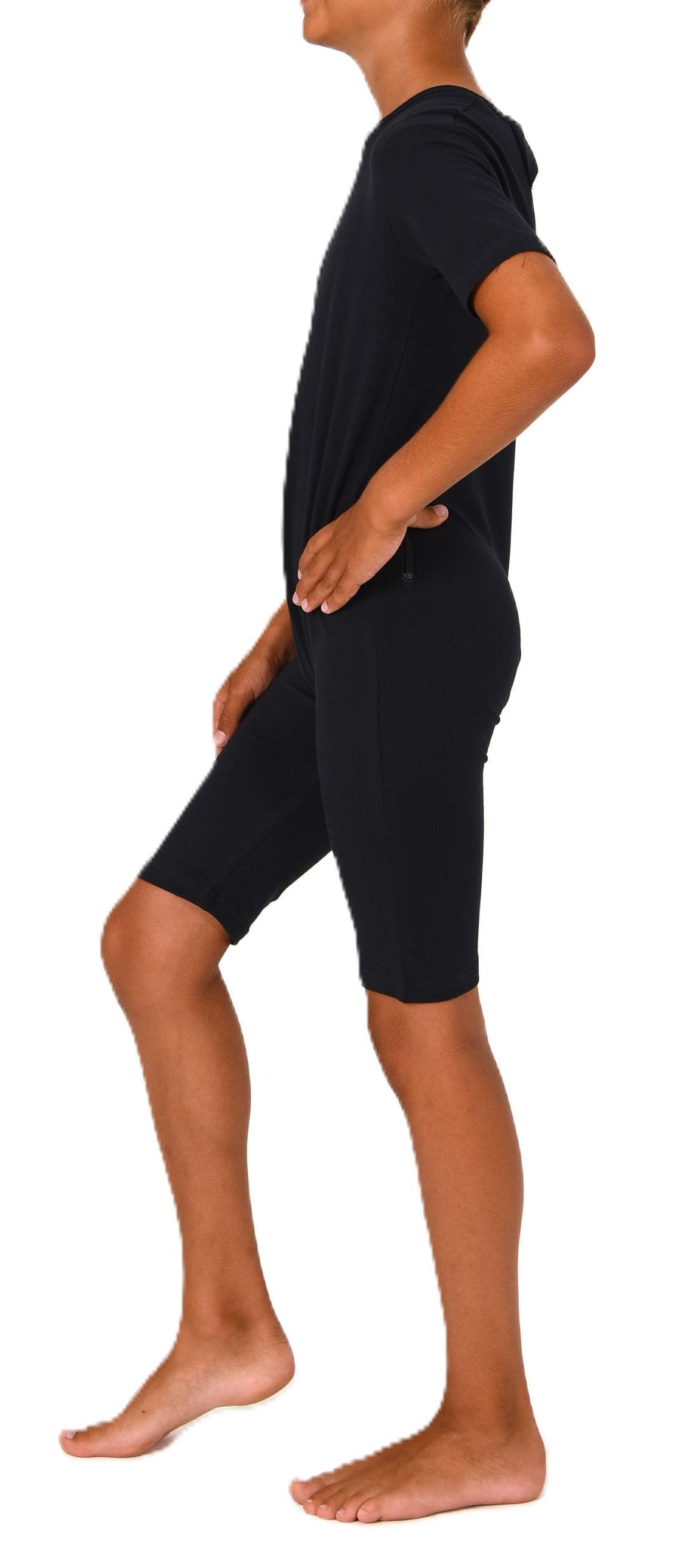 Kinder Pflegebody kurzarm - UNISEX - mit diagonalem Reißverschluss am Rücken