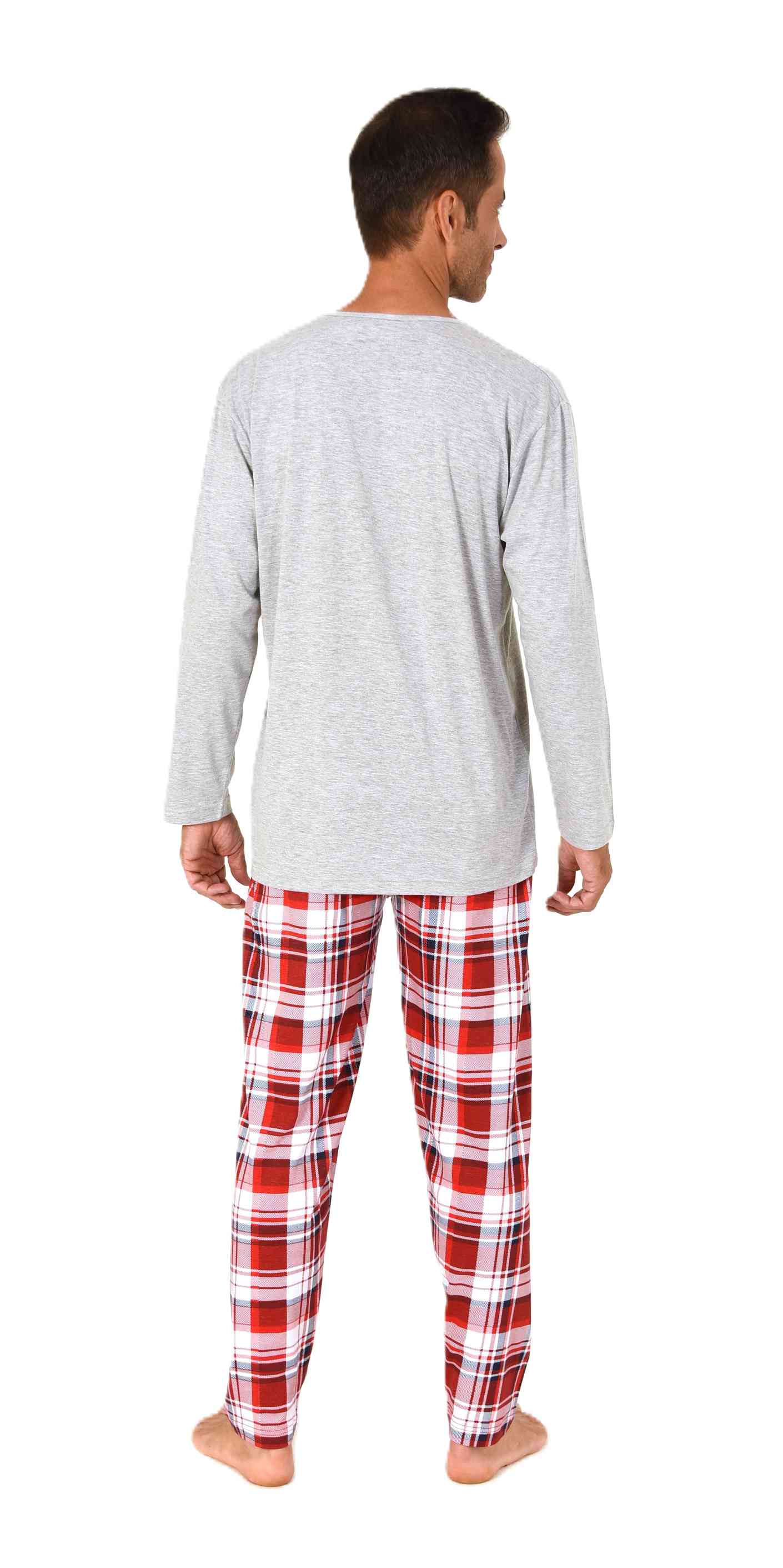 Normann Herren langarm Weihnachts Schlafanzug Pyjama mit lustigen Renntier Motiv Normann Herren langarm Weihnachts Schlafanzug Pyjama mit lustigen Renntier Motiv