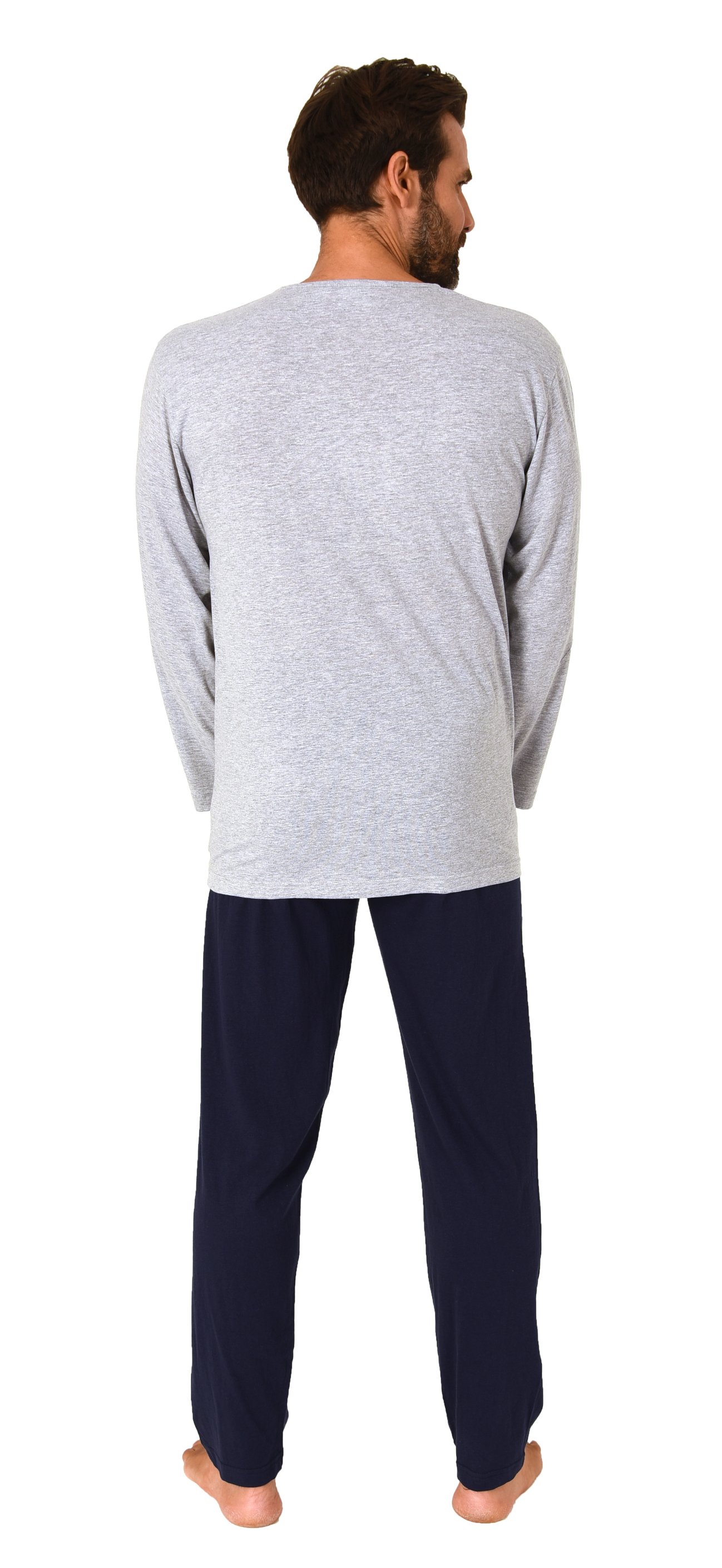 Normann Herren langarm Weihnachts Schlafanzug Pyjama mit lustigen Nikolaus Motiv Normann Herren langarm Weihnachts Schlafanzug Pyjama mit lustigen Nikolaus Motiv