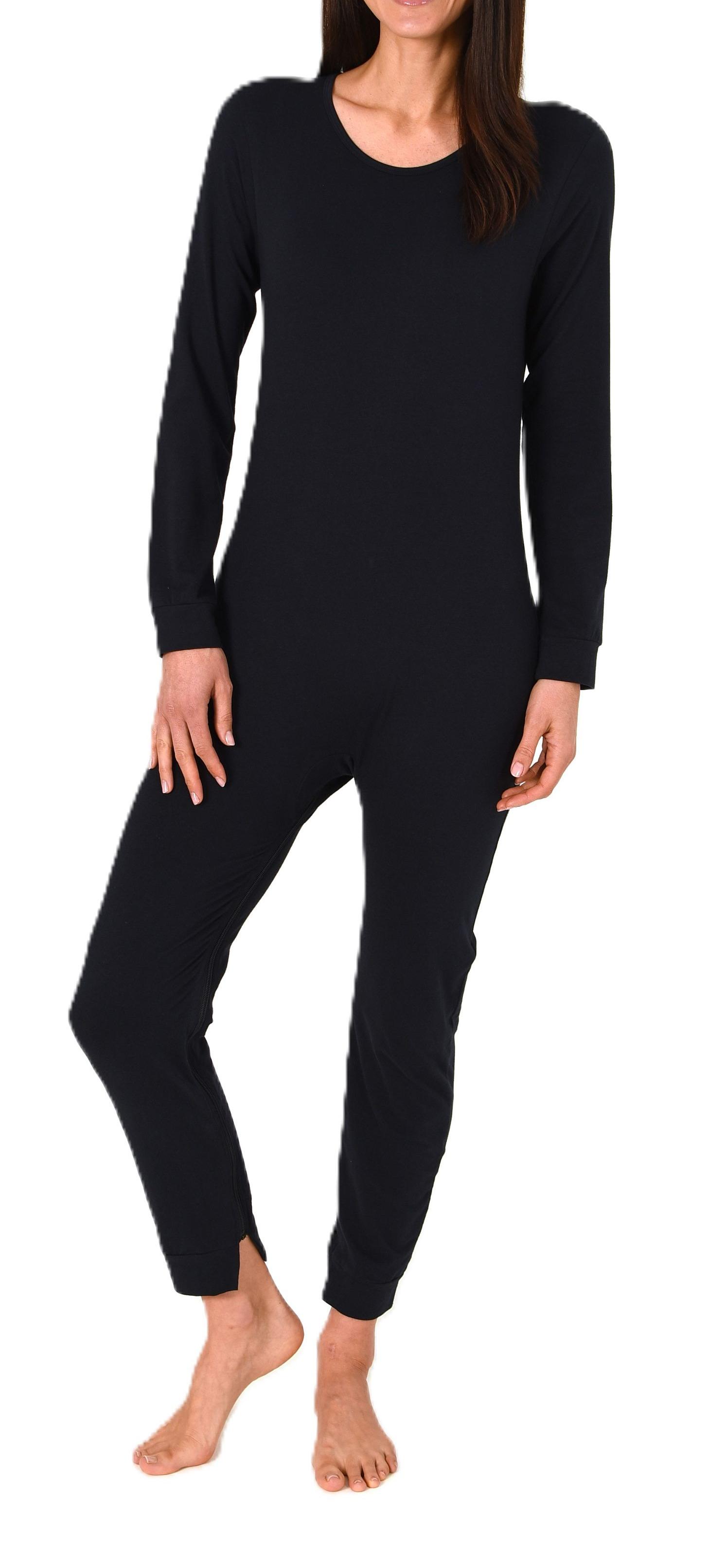 Pflegebody langarm – UNISEX – Einteiler Body Schlafananzug mit Beinreißverschluss