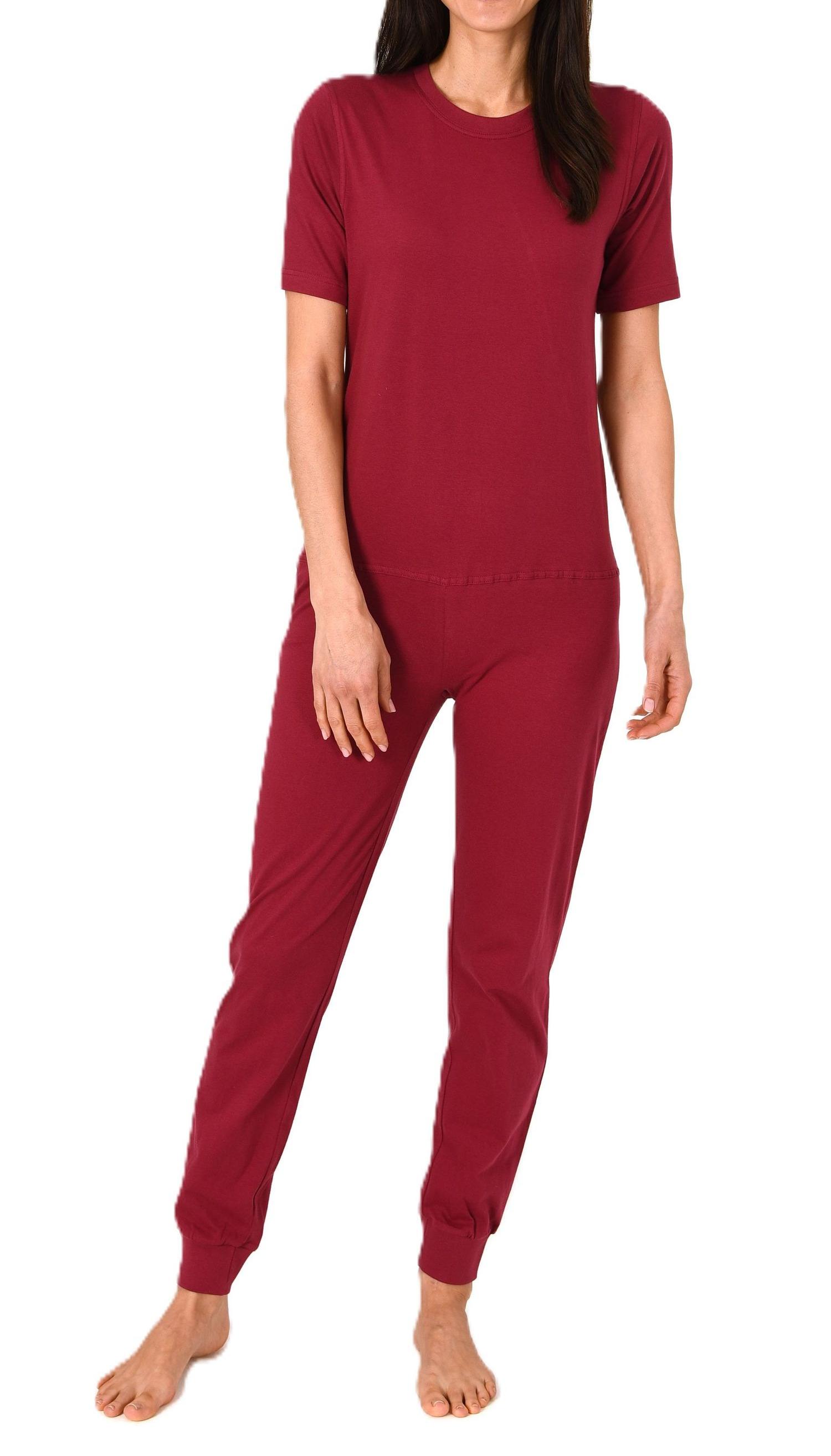 Damen Pflegeoverall kurzarm Schlafanzug mit langen Bein und Reißverschluss am Rücken Damen Pflegeoverall kurzarm Schlafanzug mit langen Bein und Reißverschluss am Rücken