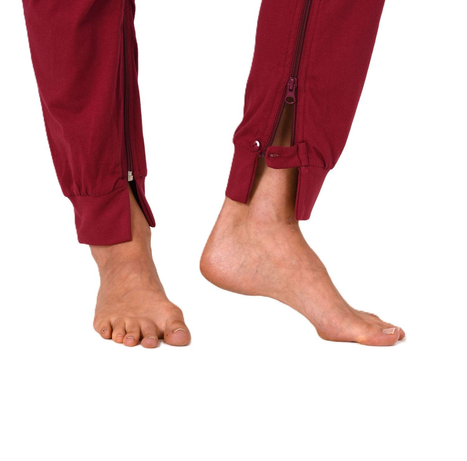 Damen Pflegeoverall kurzarm Pyjama mit langen Bein und Reißverschluss am Rücken und Bein Damen Pflegeoverall kurzarm Pyjama mit langen Bein und Reißverschluss am Rücken und Bein