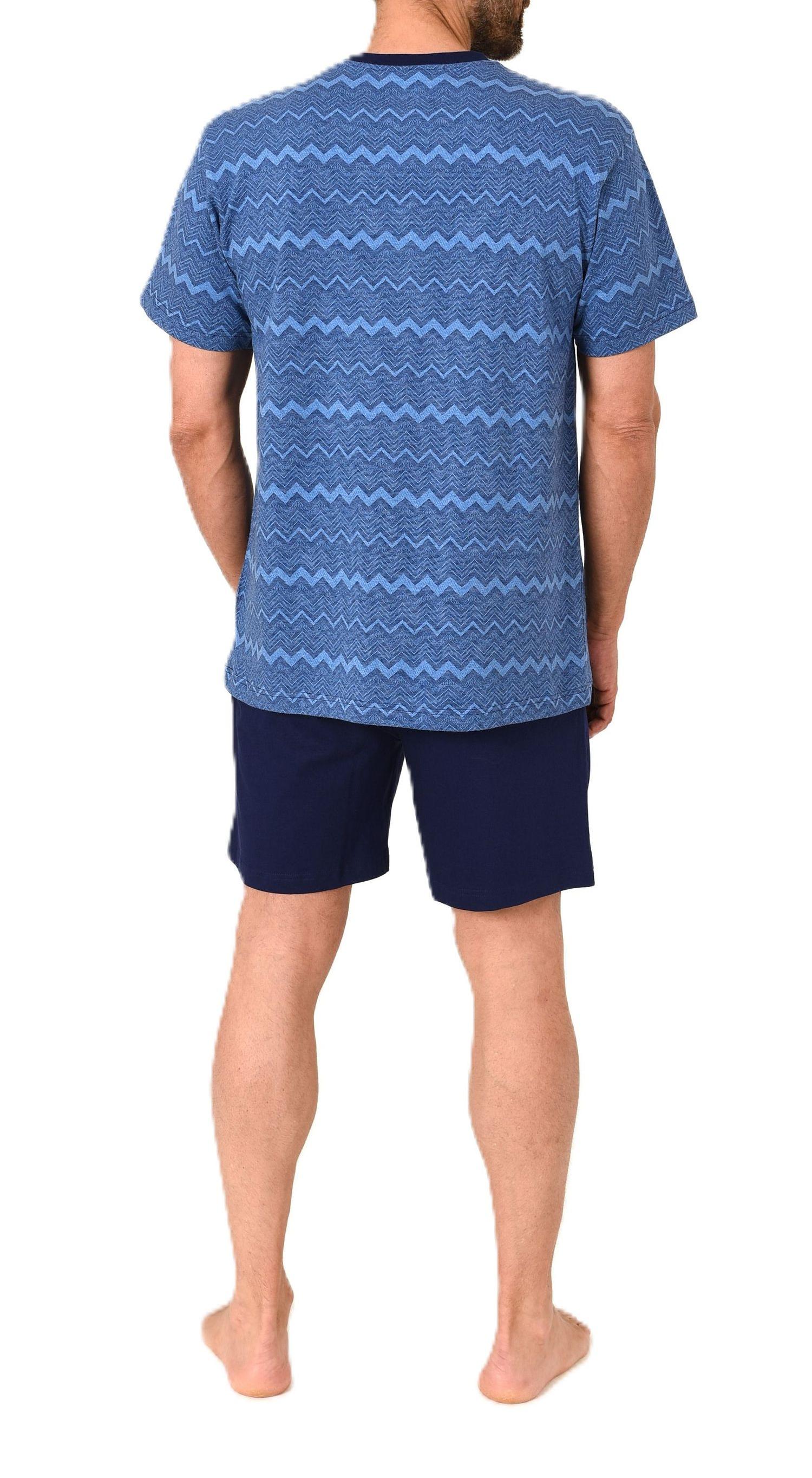 Normann Herren kurzarm Shorty Schlafanzug Pyjama in eleganten Design – auch in Übergröße