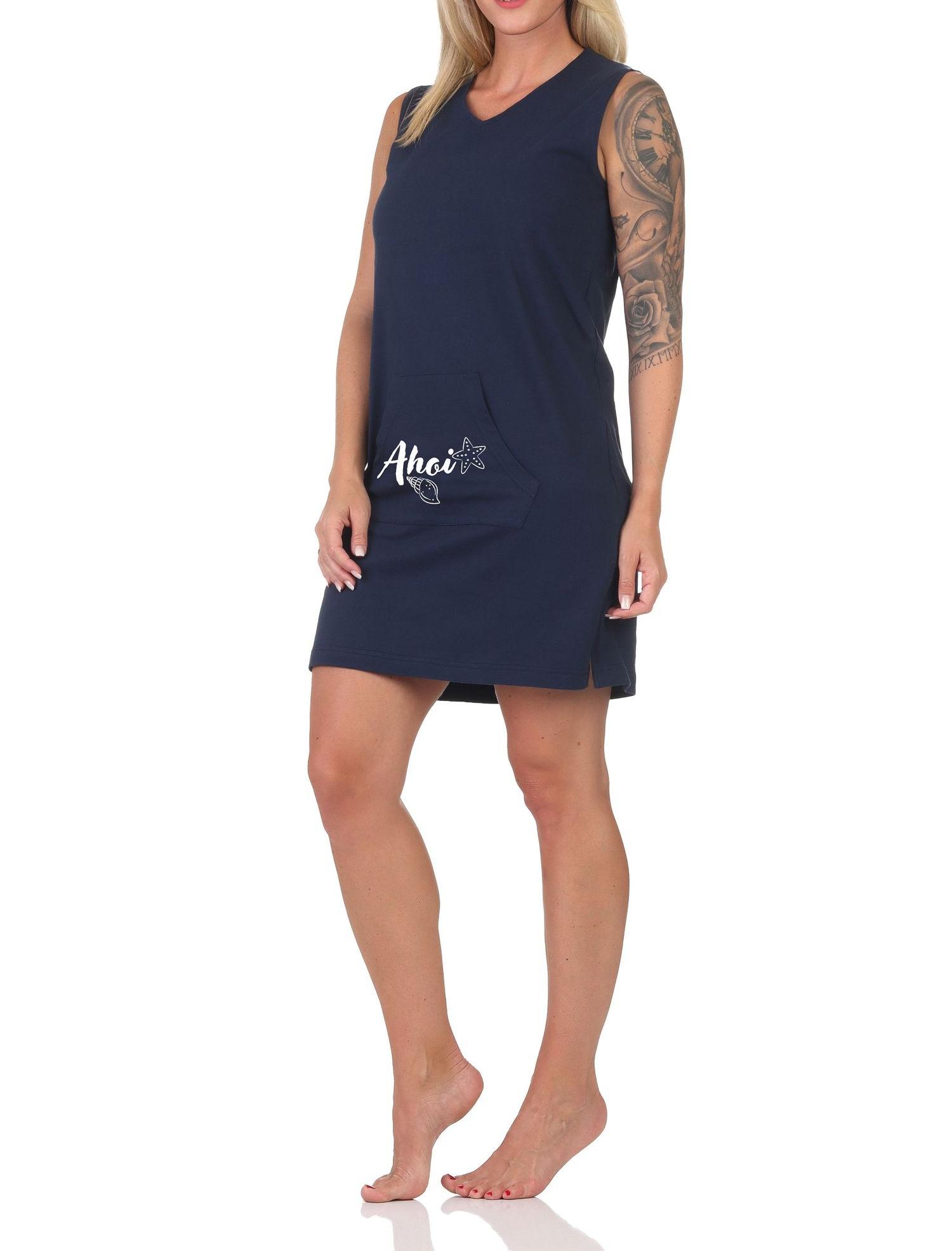 Normann Damen Achselträger Nachthemd in maritimer Optik – auch in Übergrößen