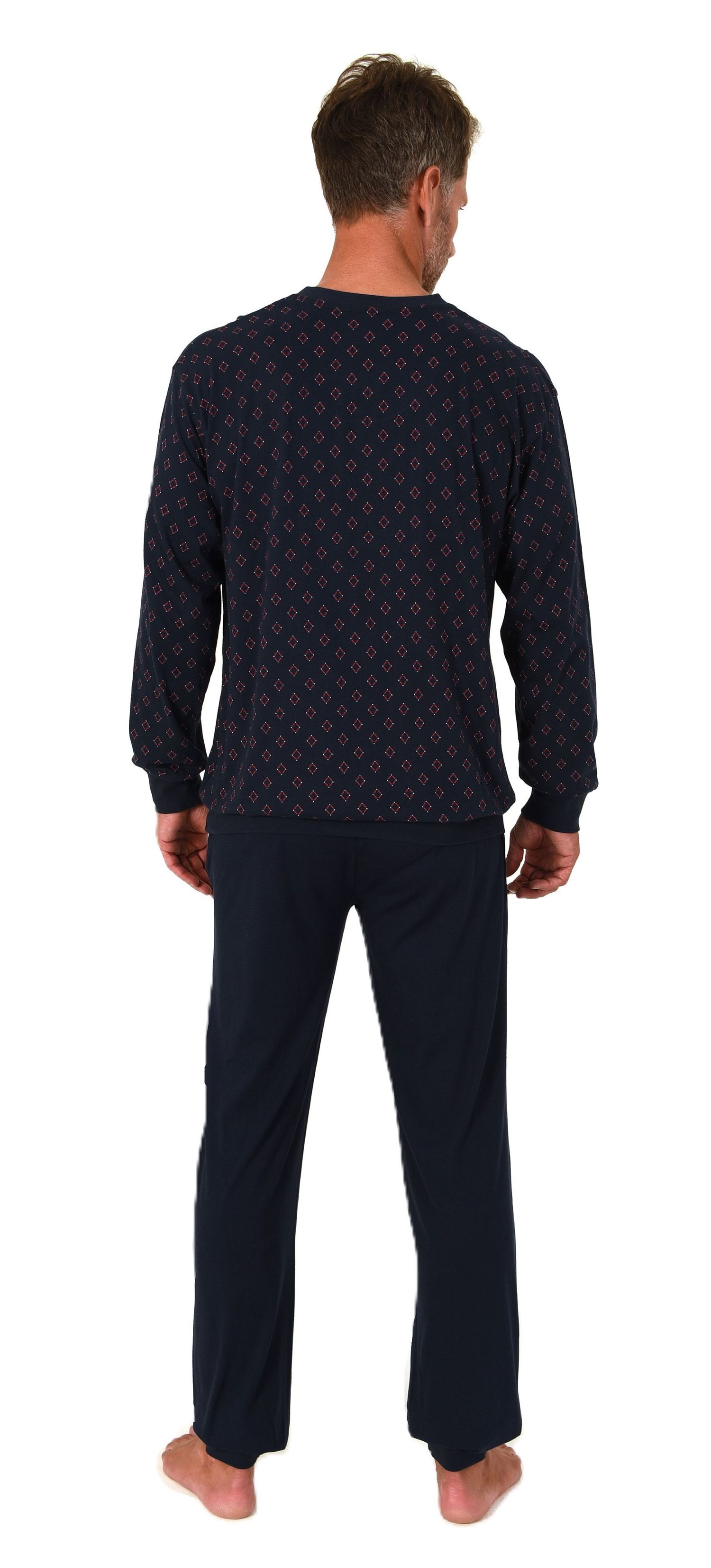 Normann Herren langarm Schlafanzug mit Bündchen – Pyjama Set auch in Übergrößen Normann Herren langarm Schlafanzug mit Bündchen – Pyjama Set auch in Übergrößen