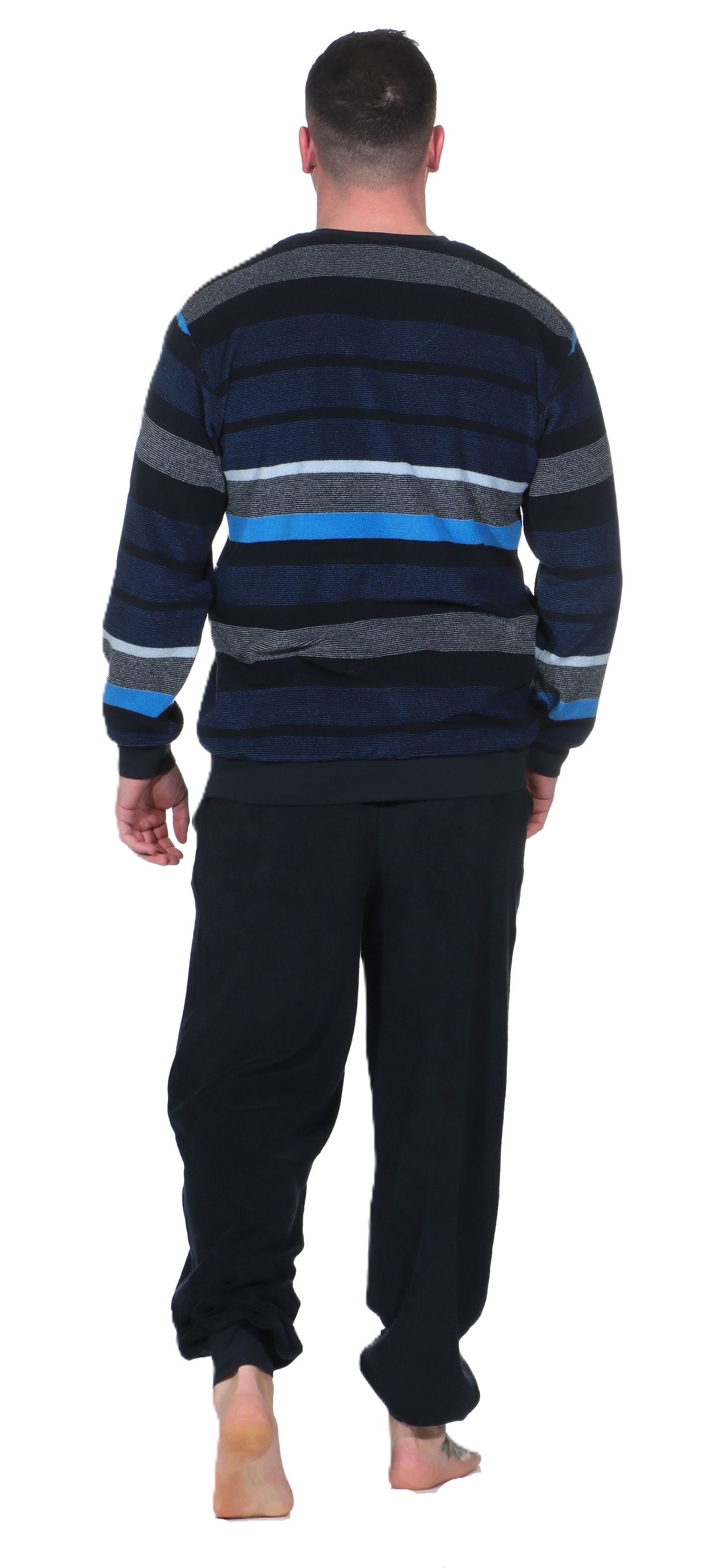 Normann Herren Frottee langarm Schlafanzug Pyjama in eleganter Optik – auch in Übergröße Normann Herren Frottee langarm Schlafanzug Pyjama in eleganter Optik – auch in Übergröße