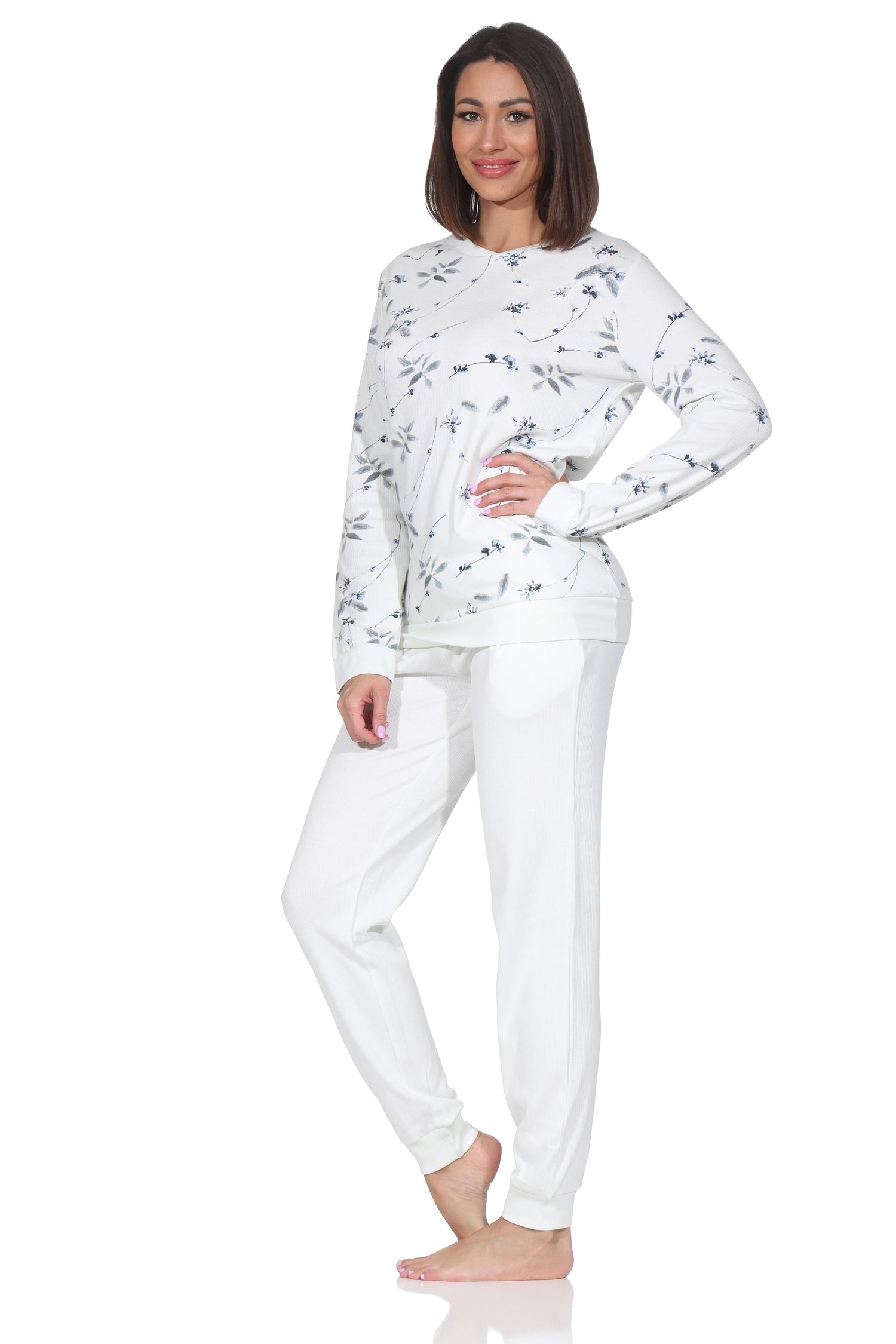 Normann Damen Interlock Schlafanzug mit Bündchen in edler Optik - auch in Übergröße Normann Damen Interlock Schlafanzug mit Bündchen in edler Optik - auch in Übergröße