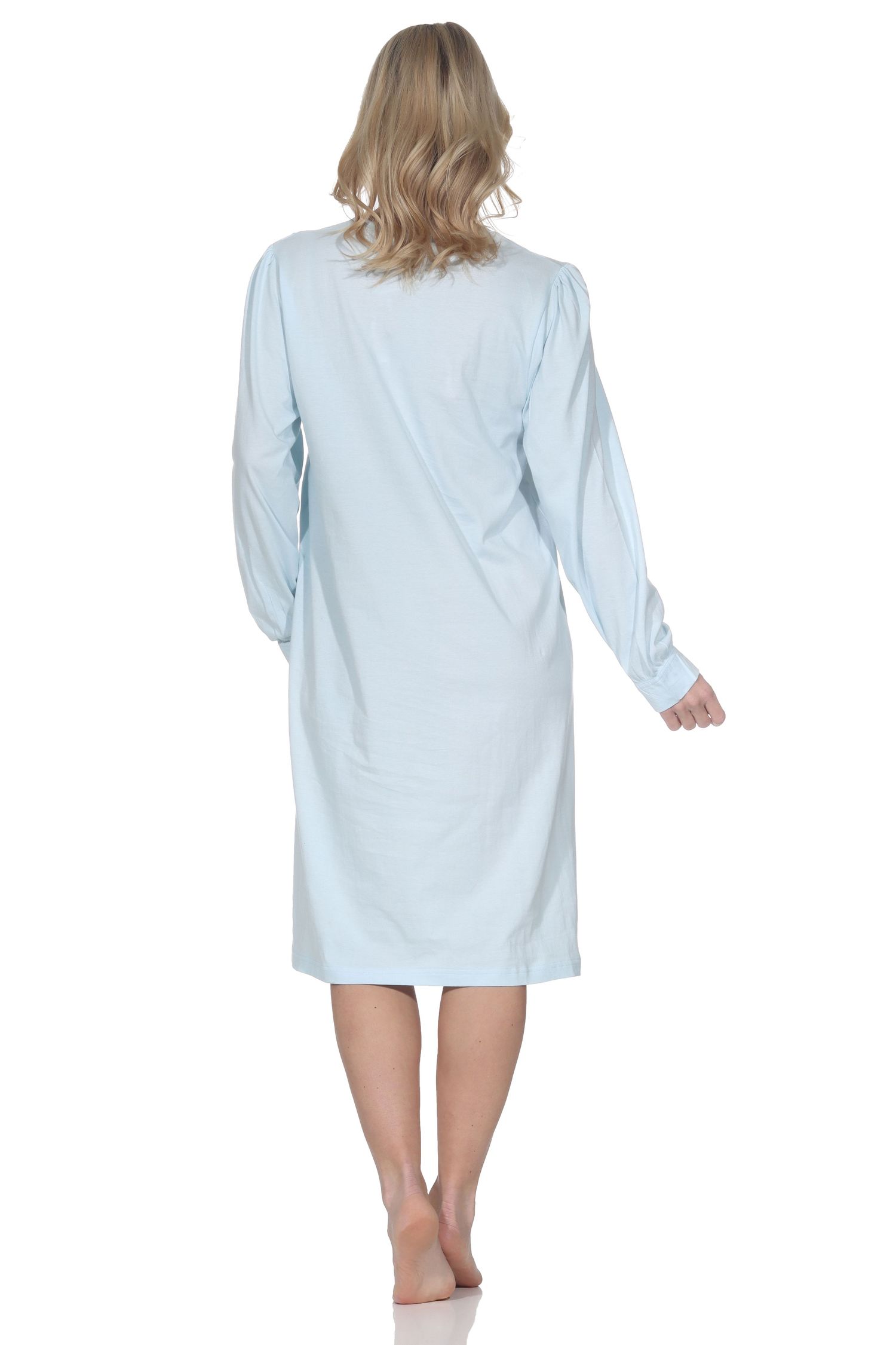 Damen langarm Nachthemd mit Spitze im klassisch fraulichen Design – auch in Übergröße Damen langarm Nachthemd mit Spitze im klassisch fraulichen Design – auch in Übergröße