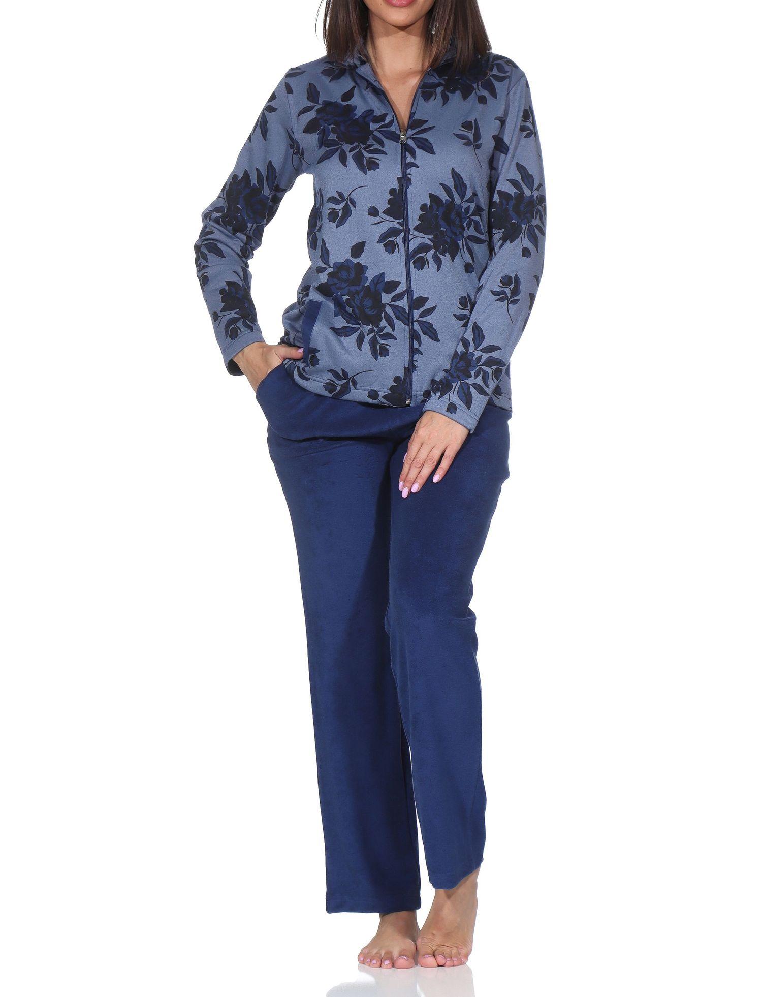 Normann Damen Frottee Hausanzug / Freizeitanzug in edler Optik - auch in Übergrößen