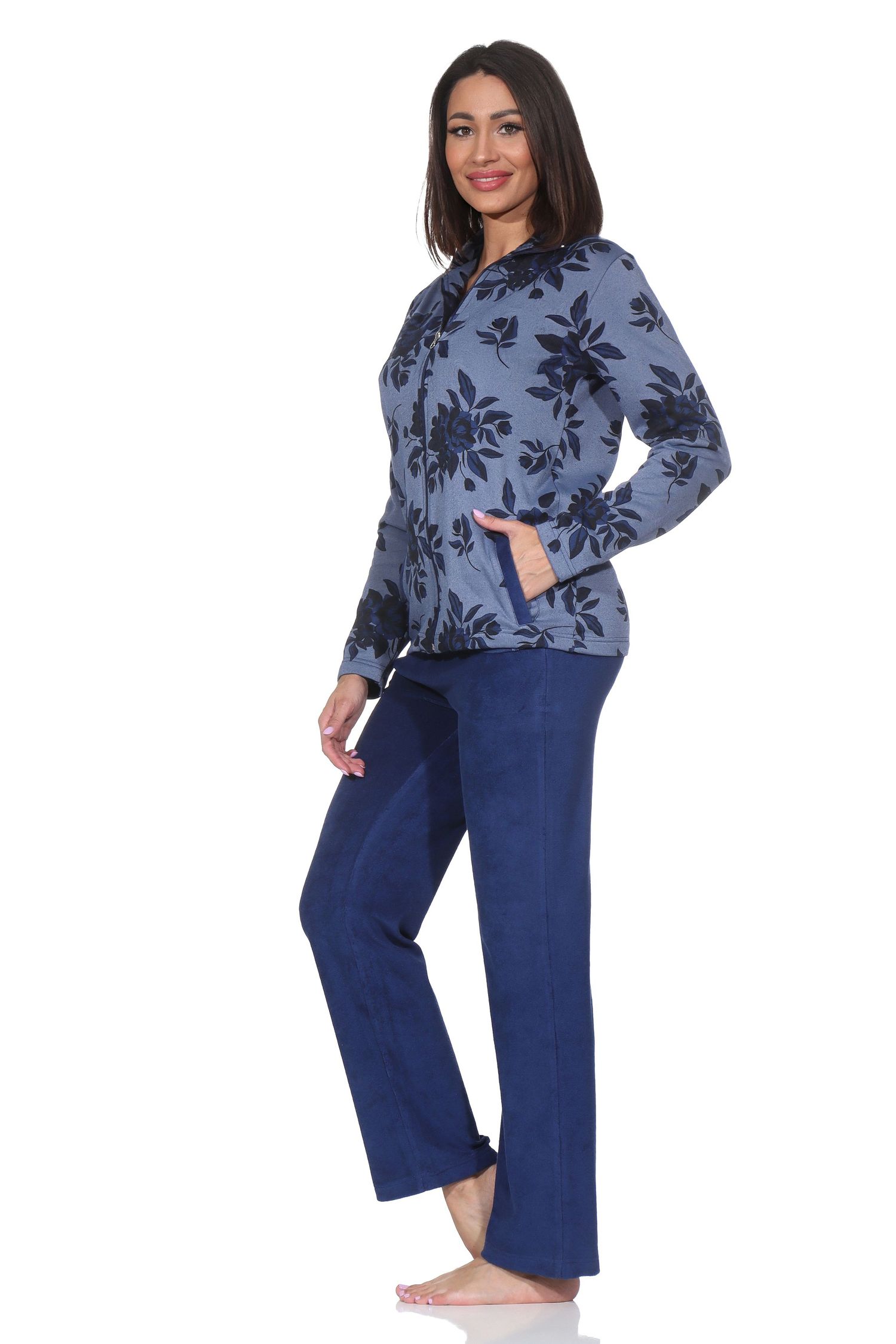 Normann Damen Frottee Hausanzug / Freizeitanzug in edler Optik - auch in Übergrößen Normann Damen Frottee Hausanzug / Freizeitanzug in edler Optik - auch in Übergrößen