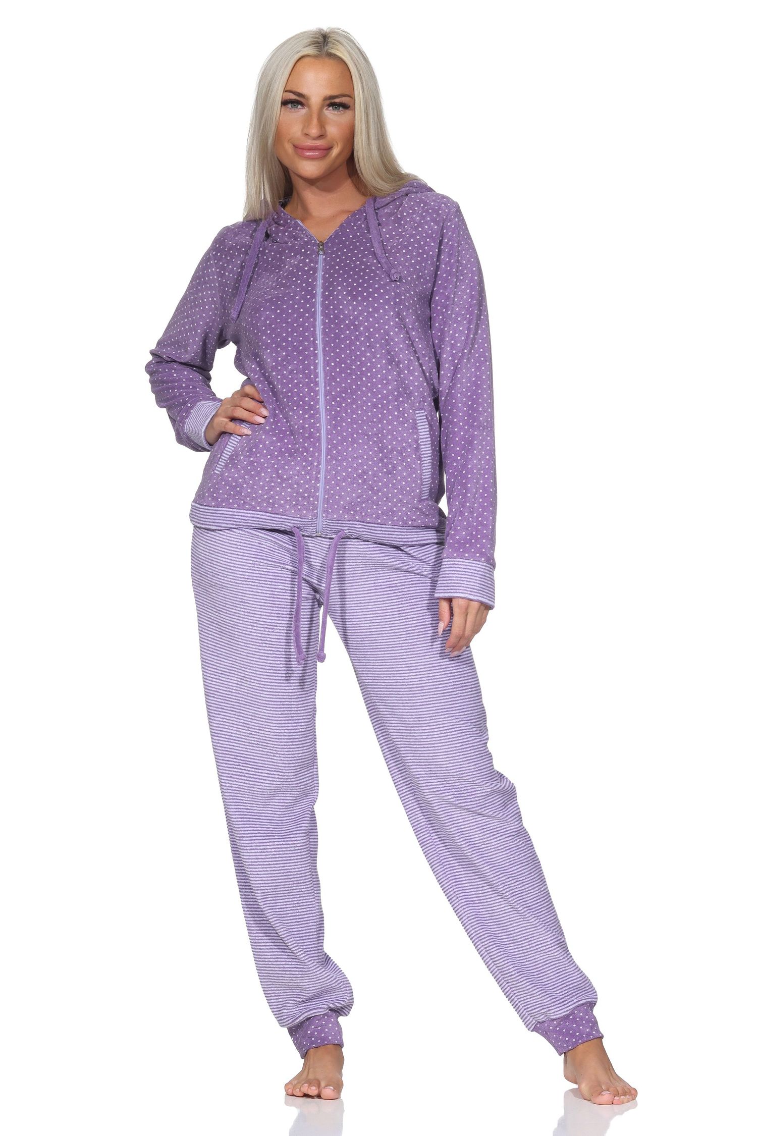 Normann Damen Frottee Hausanzug / Freizeitanzug in chilliger Optik - auch in Übergröße Normann Damen Frottee Hausanzug / Freizeitanzug in chilliger Optik - auch in Übergröße