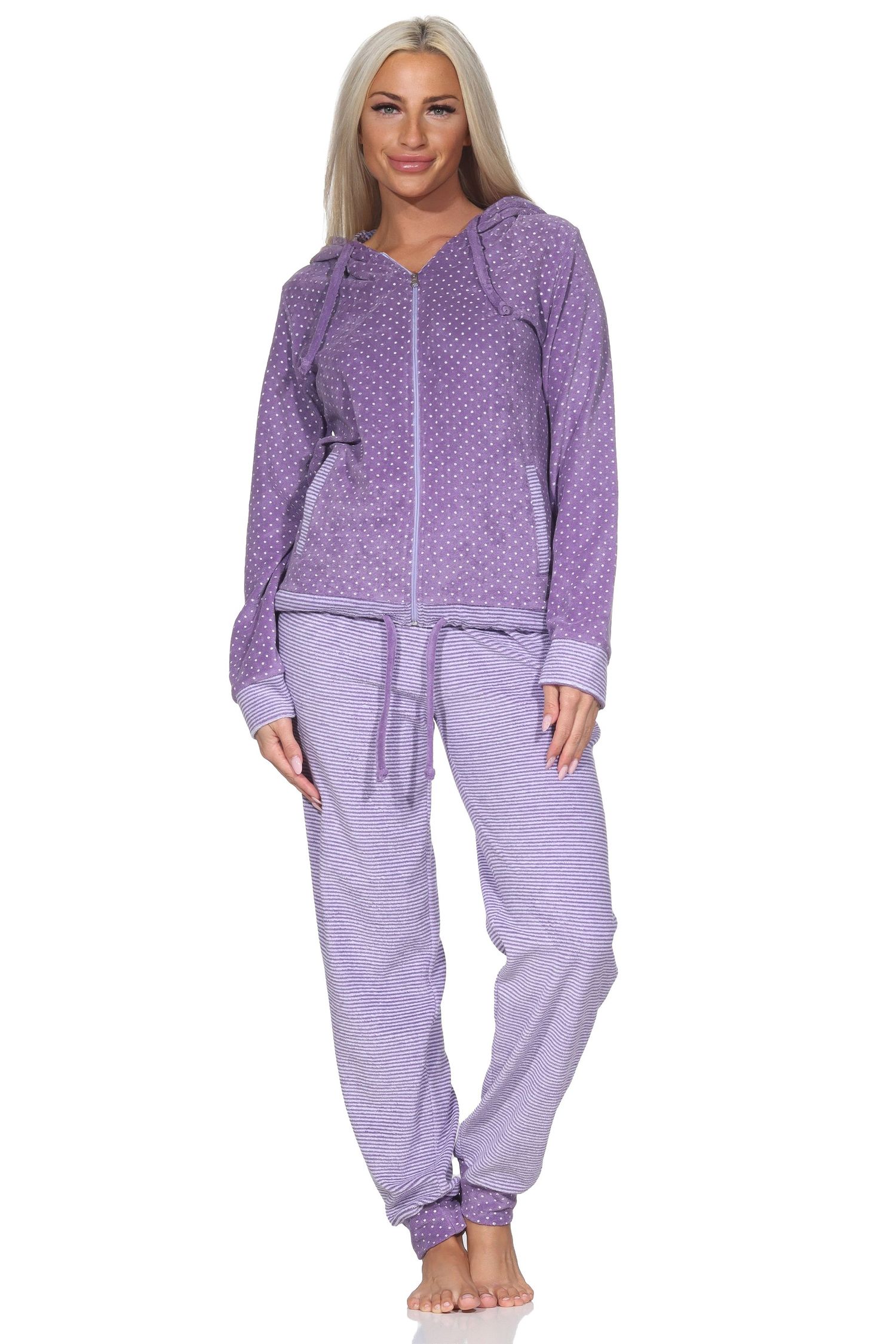 Normann Damen Frottee Hausanzug / Freizeitanzug in chilliger Optik - auch in Übergröße Normann Damen Frottee Hausanzug / Freizeitanzug in chilliger Optik - auch in Übergröße