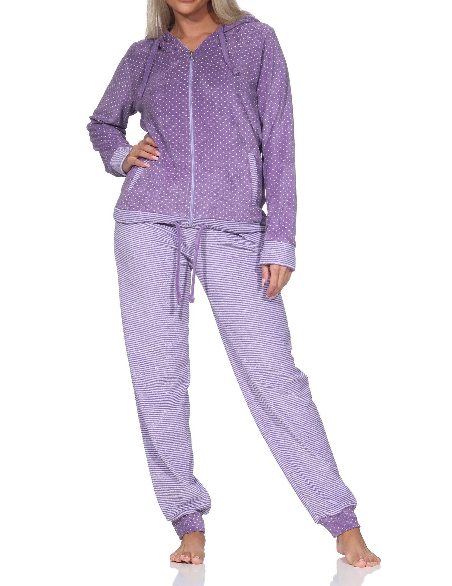 Normann Damen Frottee Hausanzug / Freizeitanzug in chilliger Optik - auch in Übergröße