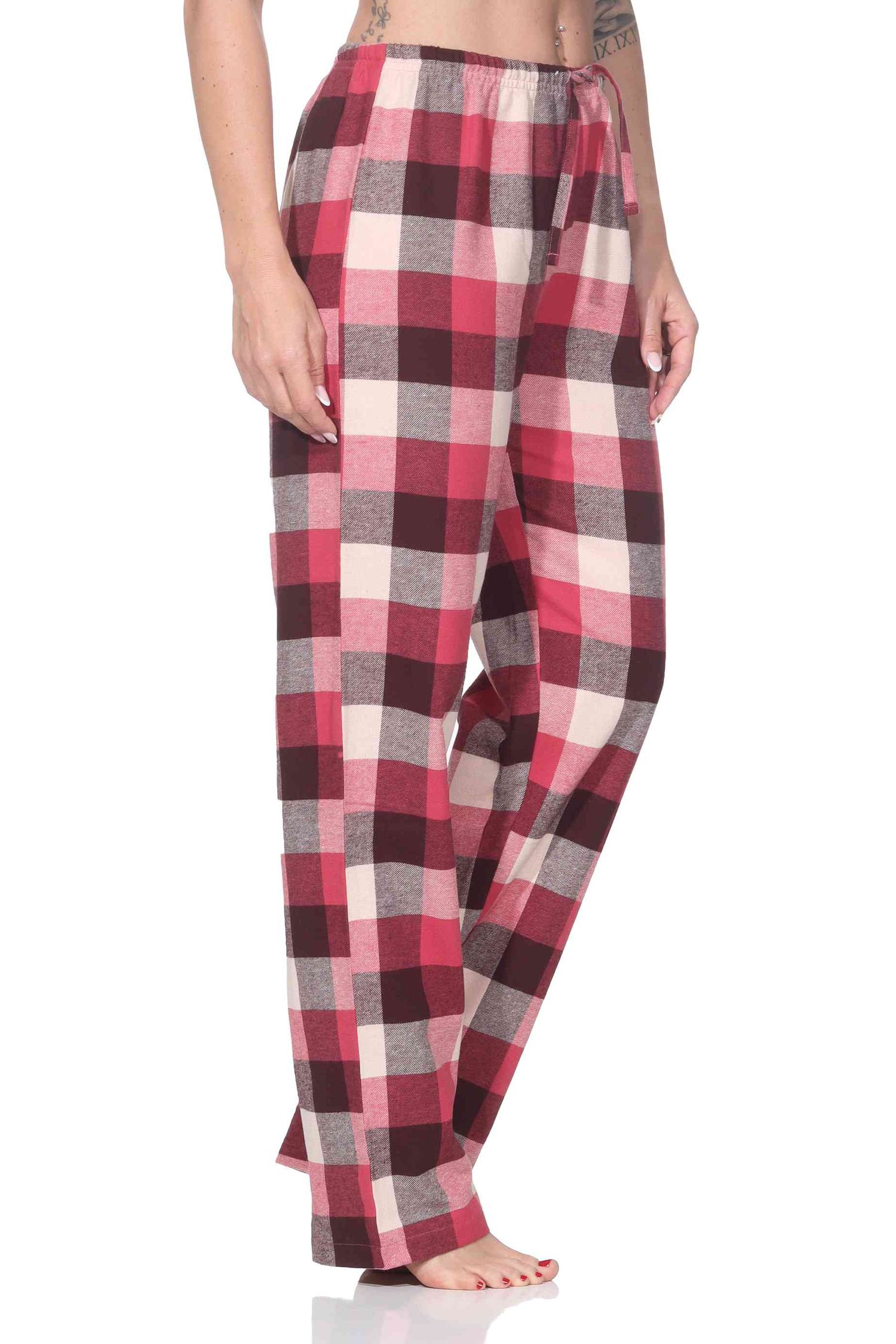 Normann Damen Flanell Schlafanzug Hose kariert – Schlafhose ideal zum relaxen Normann Damen Flanell Schlafanzug Hose kariert – Schlafhose ideal zum relaxen