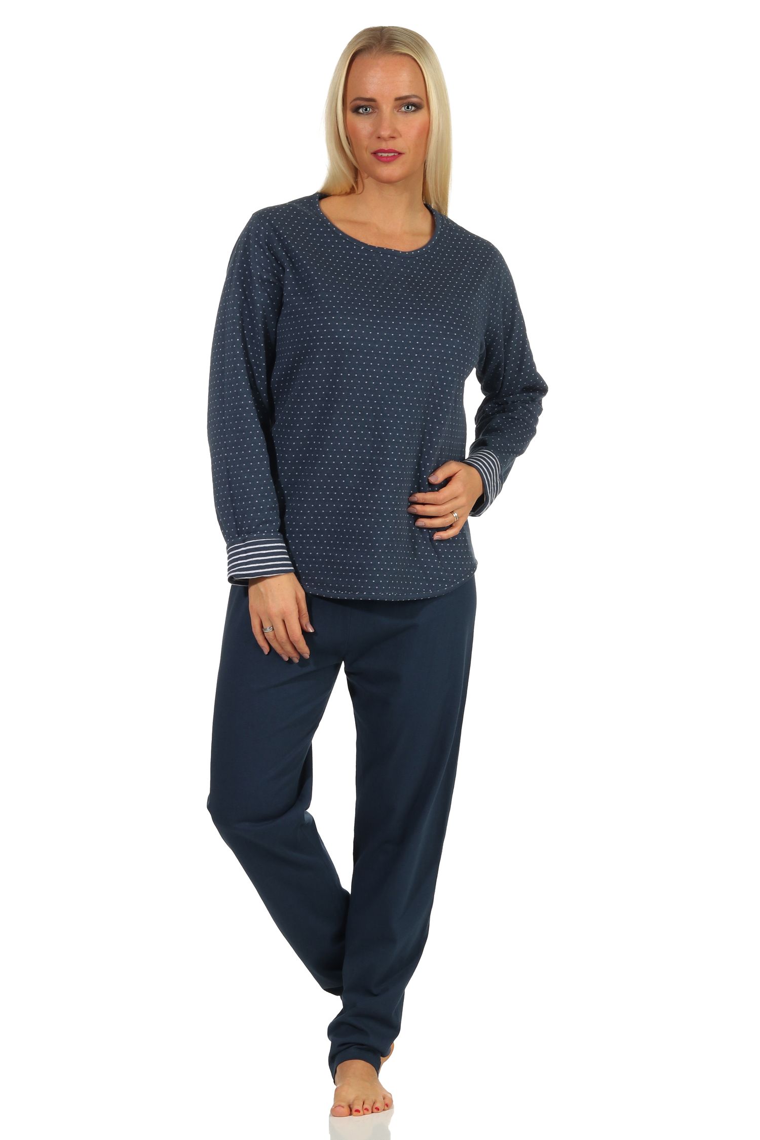 Normann Damen langarm Schlafanzug Wende Pyjama Normann Damen langarm Schlafanzug Wende Pyjama