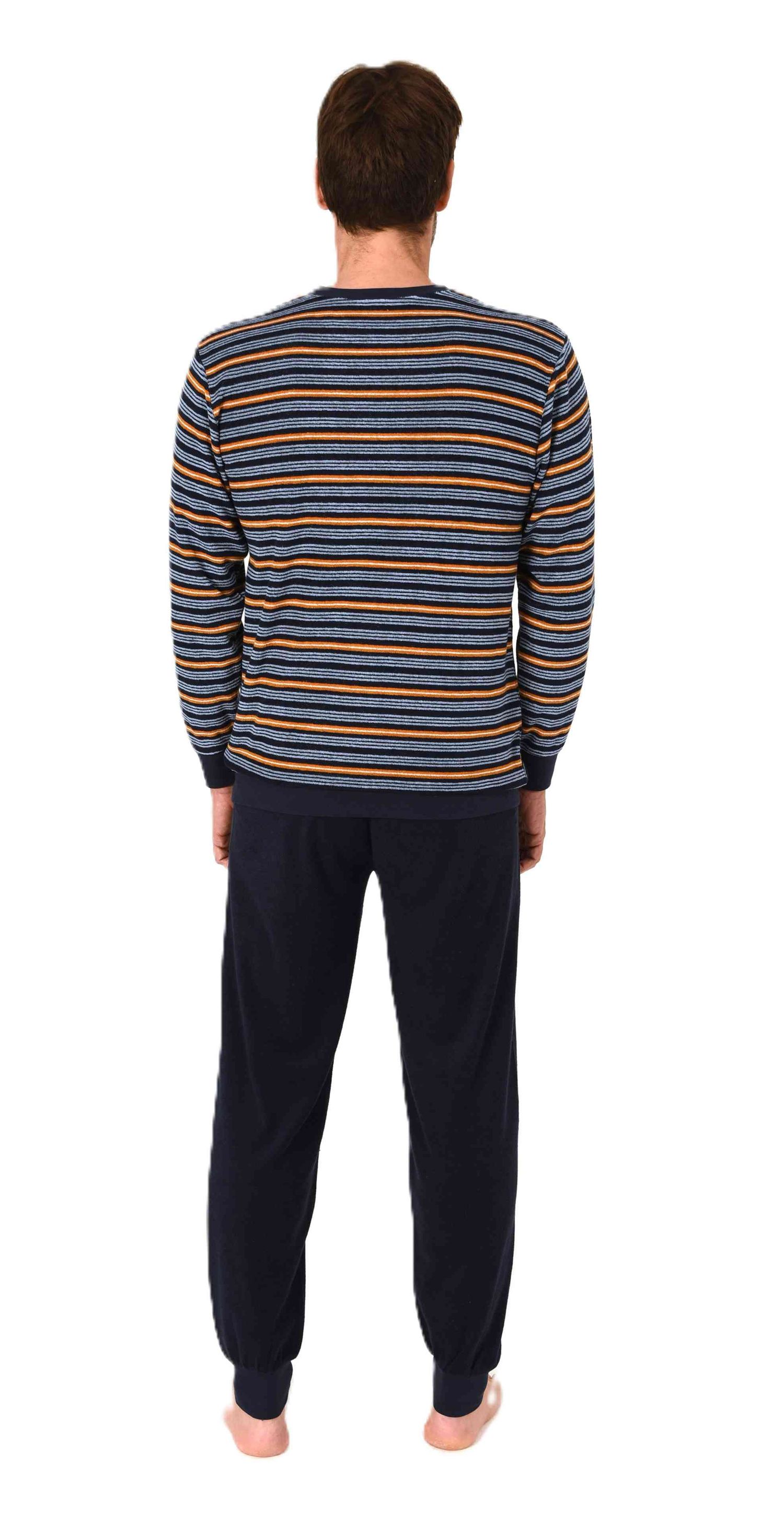 Normann Herren Frottee Schlafanzug lang mit Bündchen - auch in Übergrößen – elegante Optik Normann Herren Frottee Schlafanzug lang mit Bündchen - auch in Übergrößen – elegante Optik