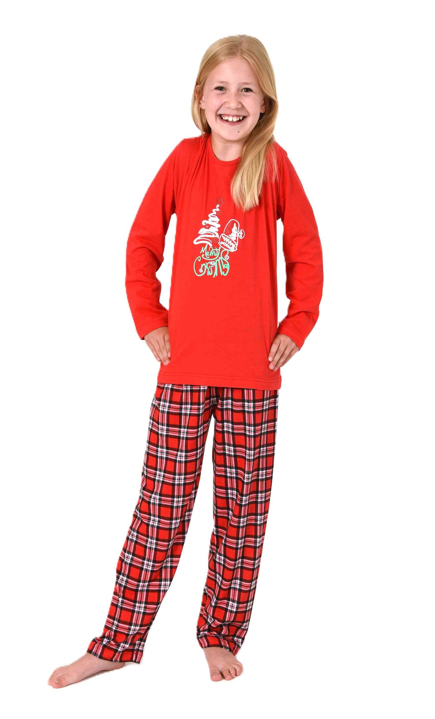 Normann Kinder UNISEX langarm Weihnachts Schlafanzug Pyjama mit lustigen Renntier Motiv Normann Kinder UNISEX langarm Weihnachts Schlafanzug Pyjama mit lustigen Renntier Motiv