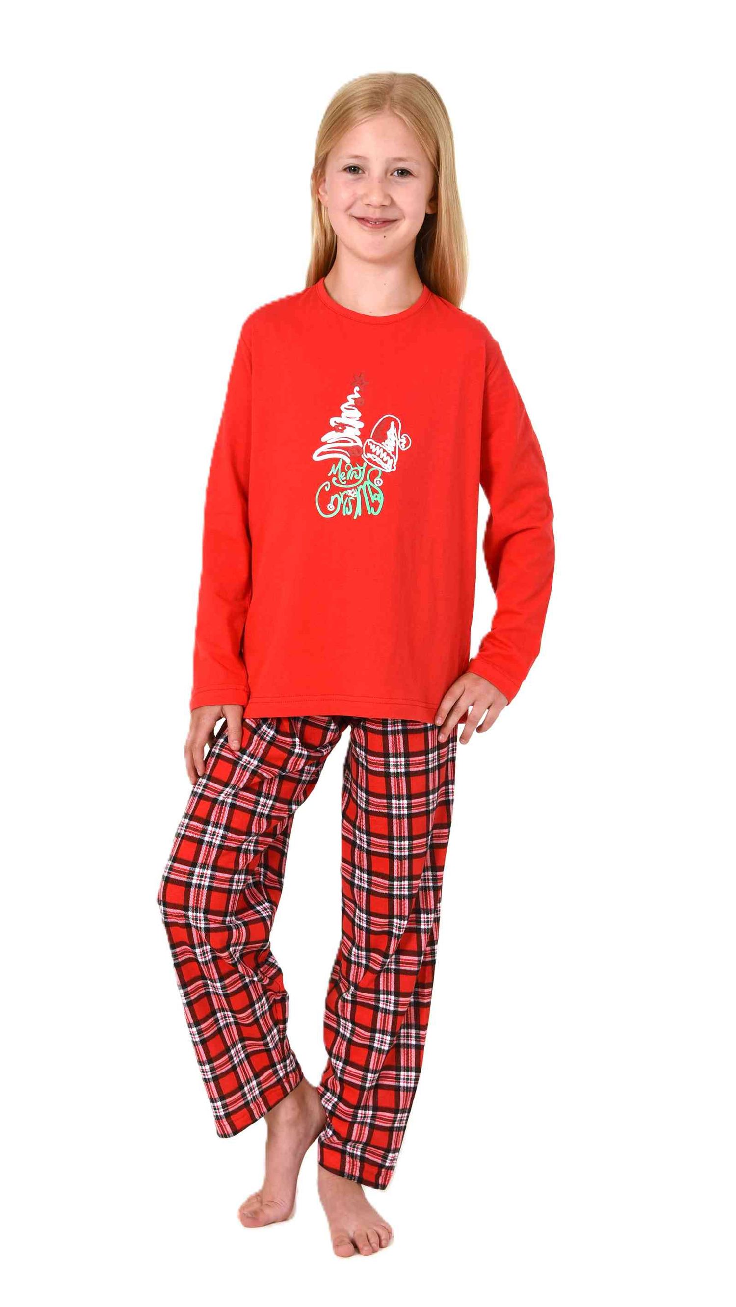 Normann Kinder UNISEX langarm Weihnachts Schlafanzug Pyjama mit lustigen Renntier Motiv Normann Kinder UNISEX langarm Weihnachts Schlafanzug Pyjama mit lustigen Renntier Motiv