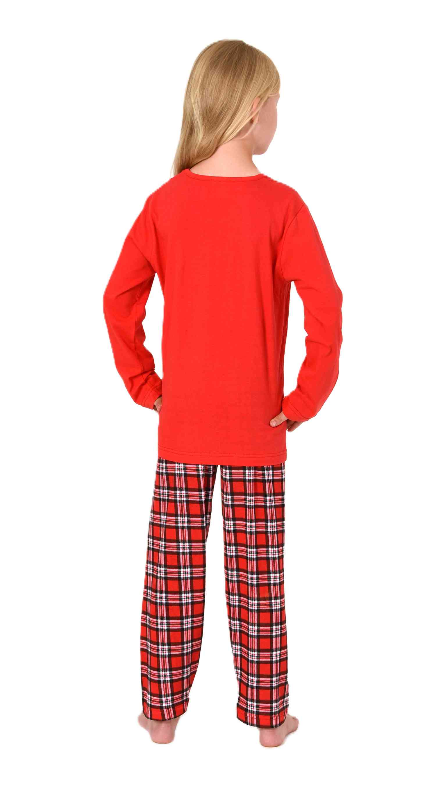 Normann Kinder UNISEX langarm Weihnachts Schlafanzug Pyjama mit lustigen Renntier Motiv Normann Kinder UNISEX langarm Weihnachts Schlafanzug Pyjama mit lustigen Renntier Motiv
