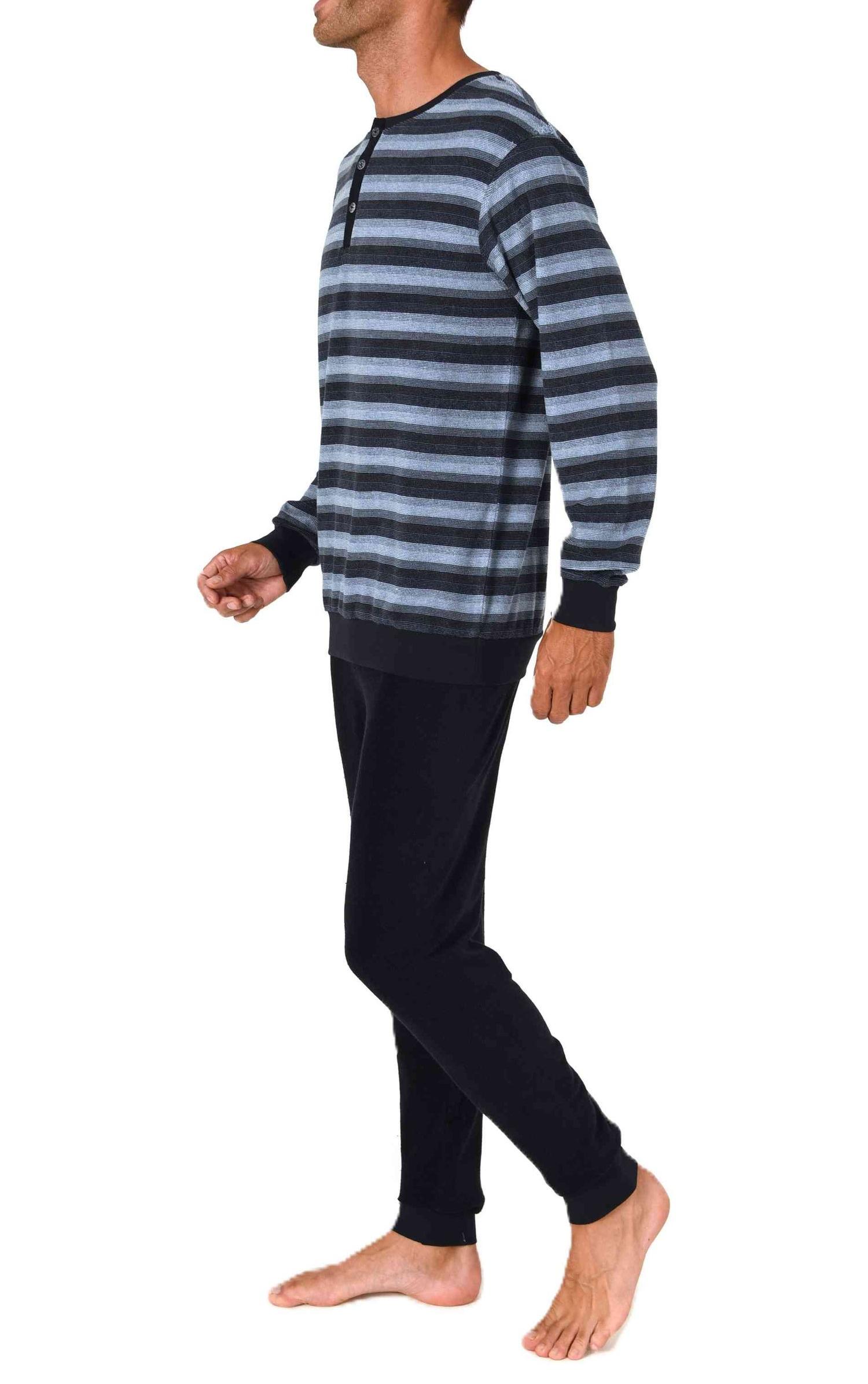 Normann Herren Frottee Schlafanzug lang mit Knopfleiste und Bündchen - auch in Übergröße Normann Herren Frottee Schlafanzug lang mit Knopfleiste und Bündchen - auch in Übergröße