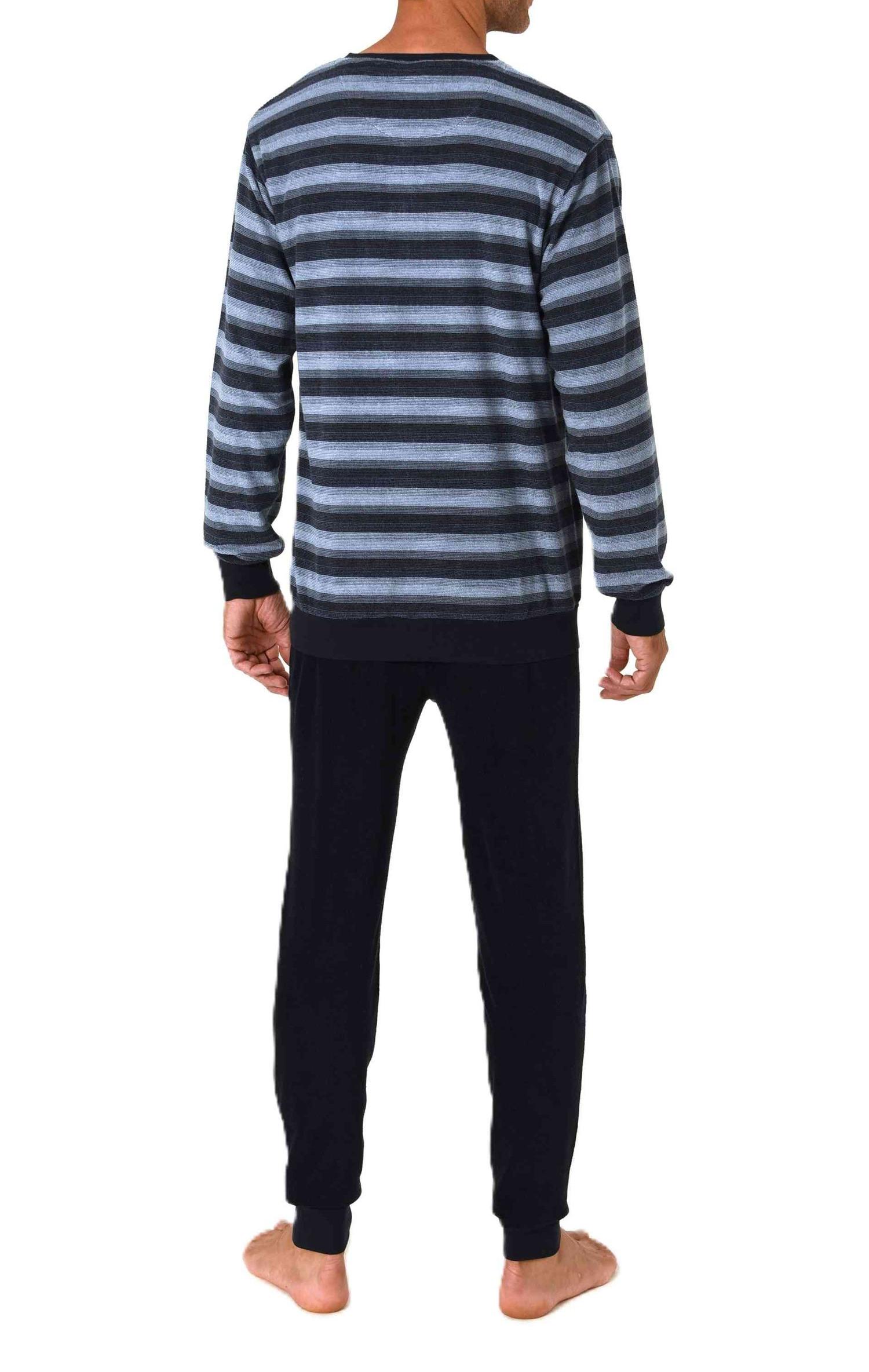 Normann Herren Frottee Schlafanzug lang mit Knopfleiste und Bündchen - auch in Übergröße Normann Herren Frottee Schlafanzug lang mit Knopfleiste und Bündchen - auch in Übergröße