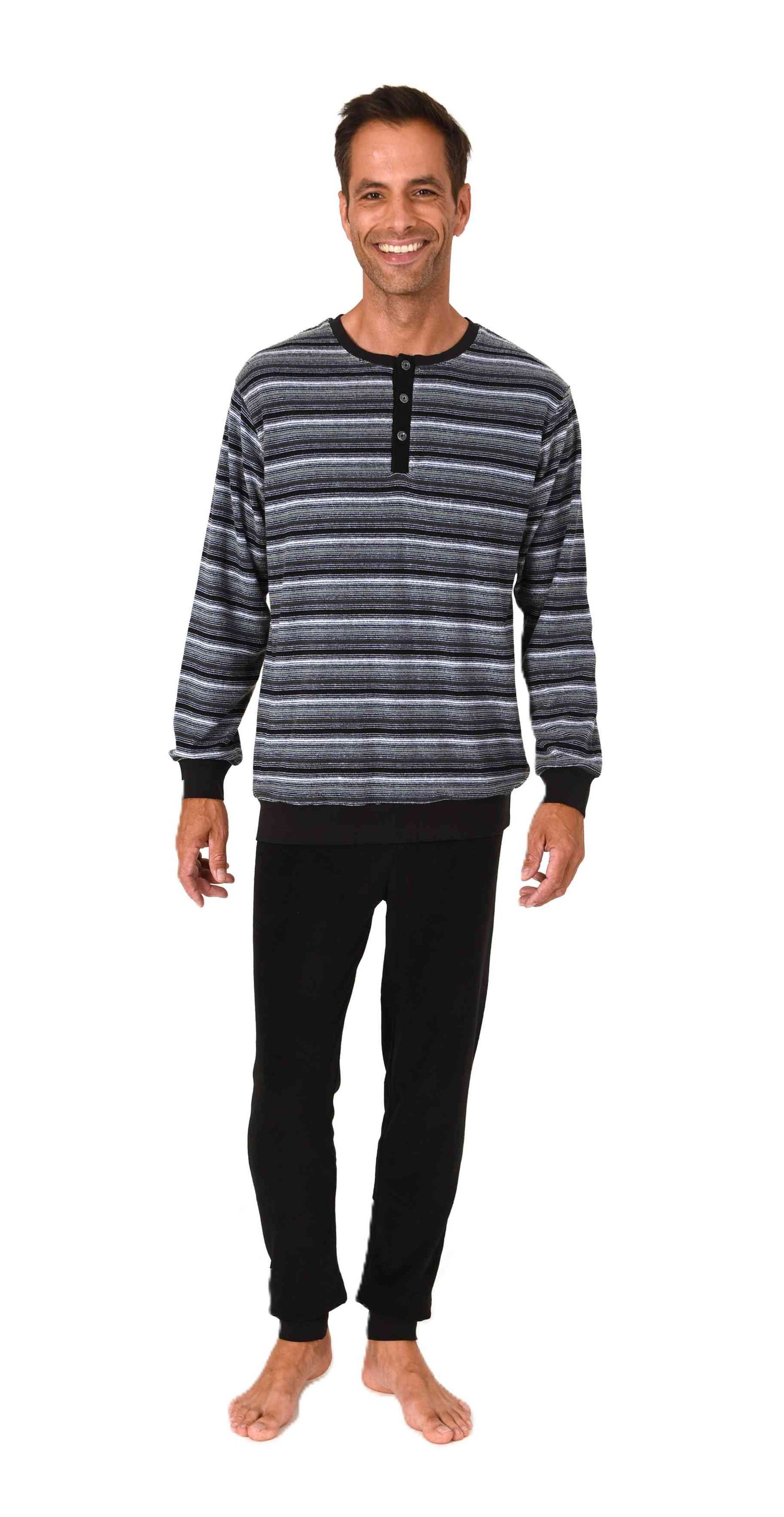 Normann Herren Frottee Schlafanzug lang mit Knopfleiste und Bündchen - auch in Übergröße Normann Herren Frottee Schlafanzug lang mit Knopfleiste und Bündchen - auch in Übergröße