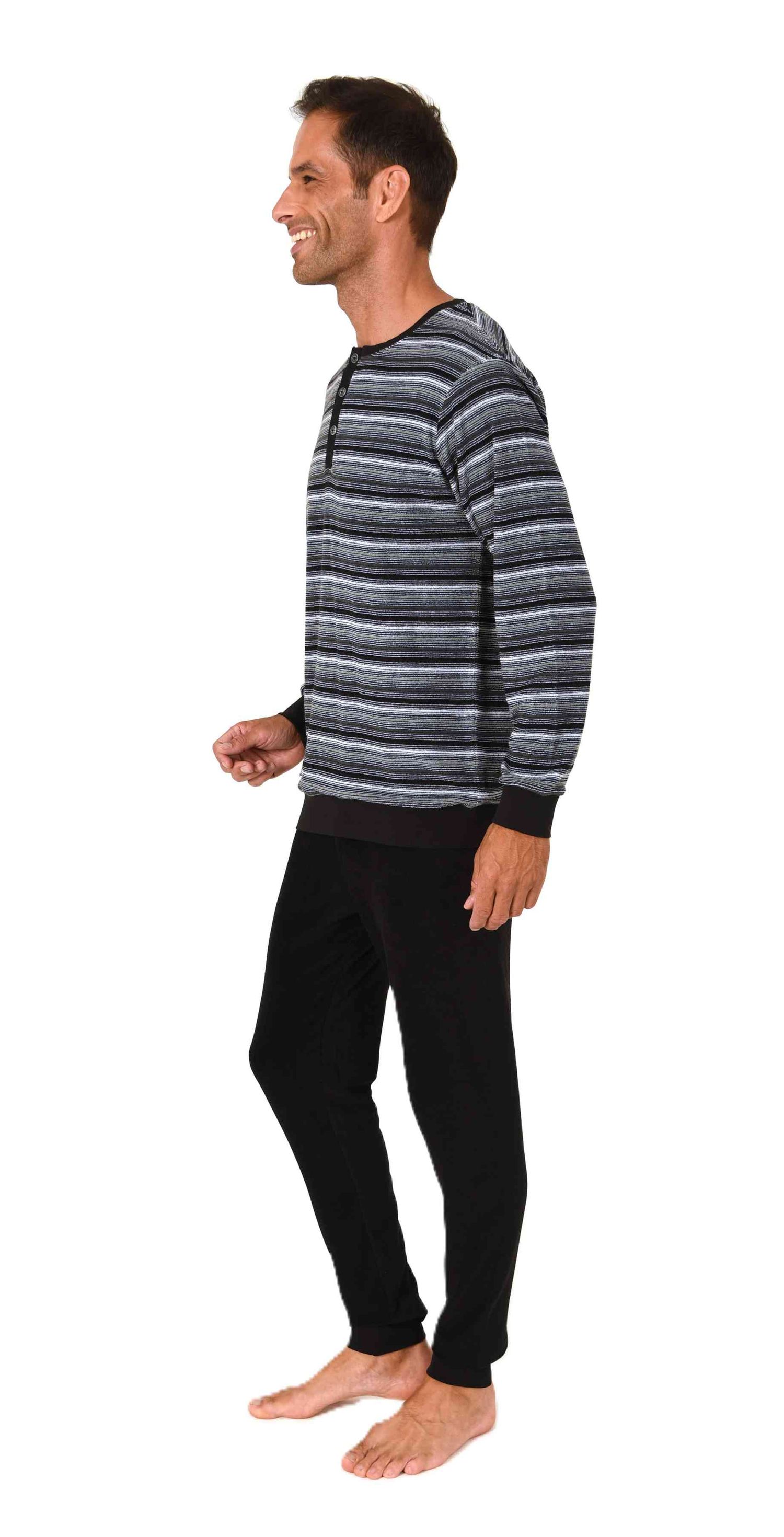 Normann Herren Frottee Schlafanzug lang mit Knopfleiste und Bündchen - auch in Übergröße Normann Herren Frottee Schlafanzug lang mit Knopfleiste und Bündchen - auch in Übergröße