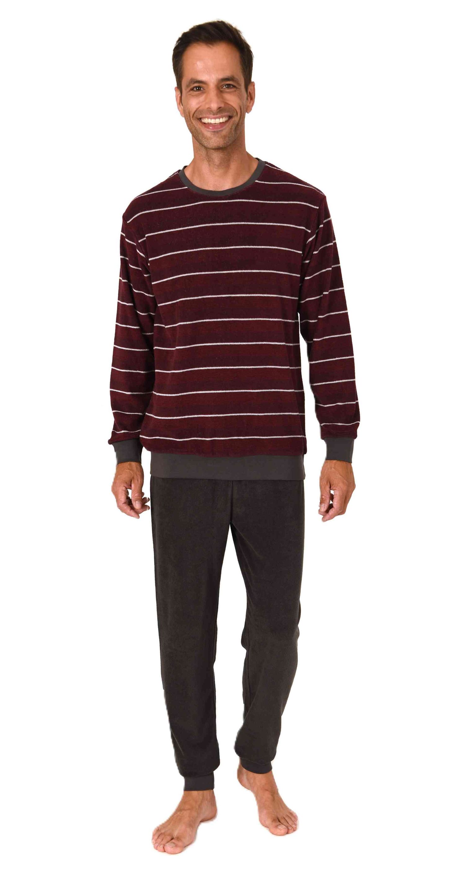 Normann Herren Frottee Schlafanzug langarm Pyjama mit Bündchen - auch in Übergrößen Normann Herren Frottee Schlafanzug langarm Pyjama mit Bündchen - auch in Übergrößen