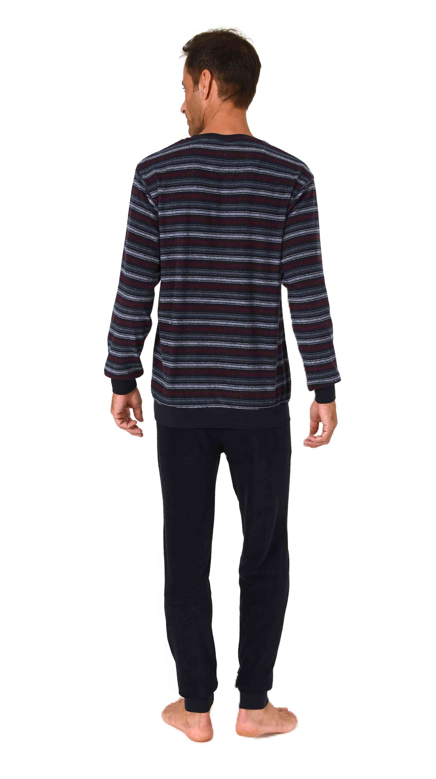 Normann Herren Frottee Schlafanzug langarm mit Bündchen in edler Optik - auch in Übergröße Normann Herren Frottee Schlafanzug langarm mit Bündchen in edler Optik - auch in Übergröße