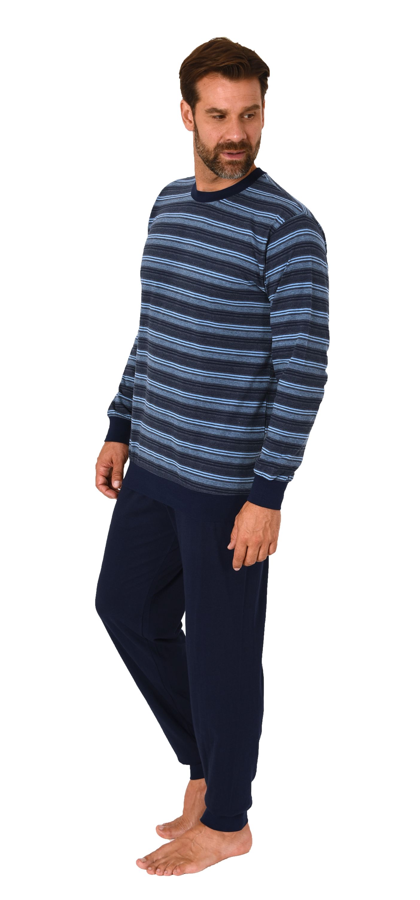 Normann Herren Frottee Schlafanzug langarm Pyjama mit Bündchen - auch in Übergröße Normann Herren Frottee Schlafanzug langarm Pyjama mit Bündchen - auch in Übergröße