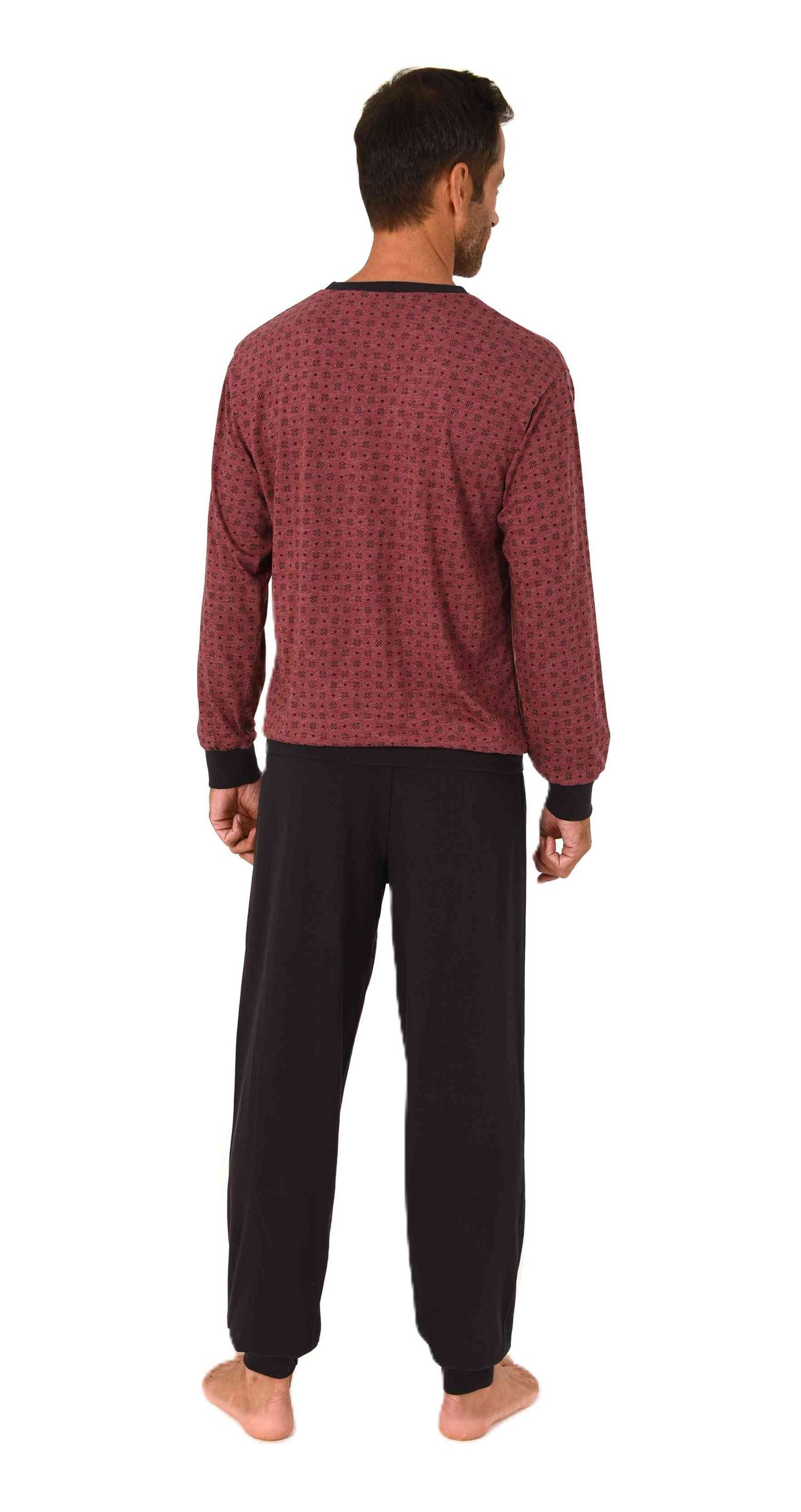 Normann Herren Schlafanzug langarm mit Bündchen Pyjama in zeitlos eleganter Optik Normann Herren Schlafanzug langarm mit Bündchen Pyjama in zeitlos eleganter Optik