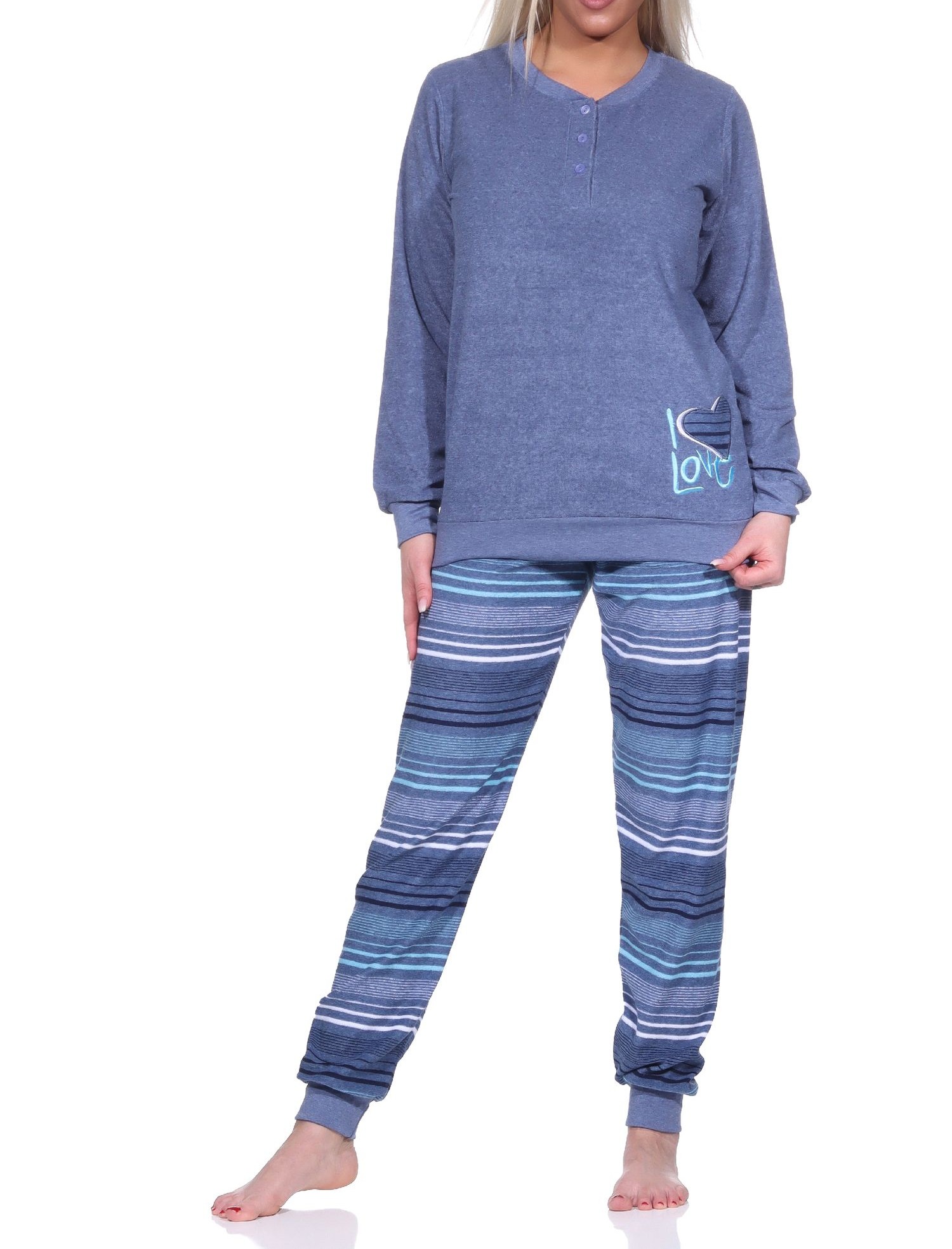 AKTIONSANGEBOT!! 3 Damen Frottee  Pyjama von NORMANN für 60 EUR (= 20 € /St)