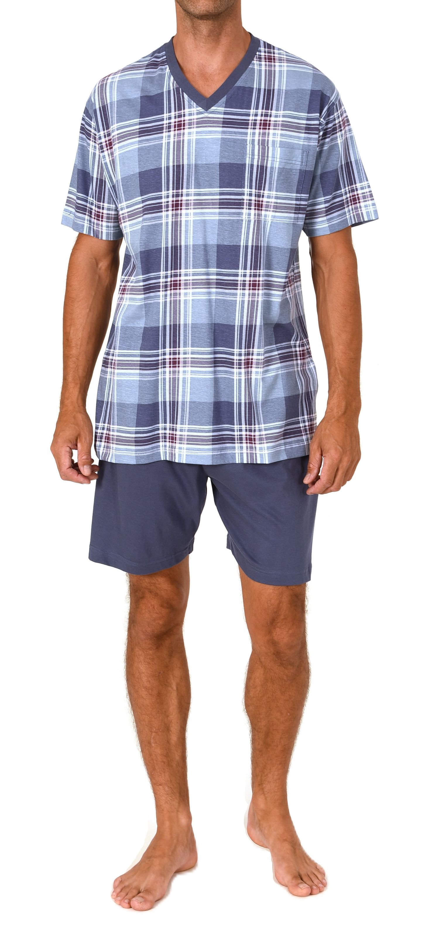 Normann Herren kurzarm Schlafanzug Shorty Pyjama aus Single Jersey - auch in Übergröße Normann Herren kurzarm Schlafanzug Shorty Pyjama aus Single Jersey - auch in Übergröße