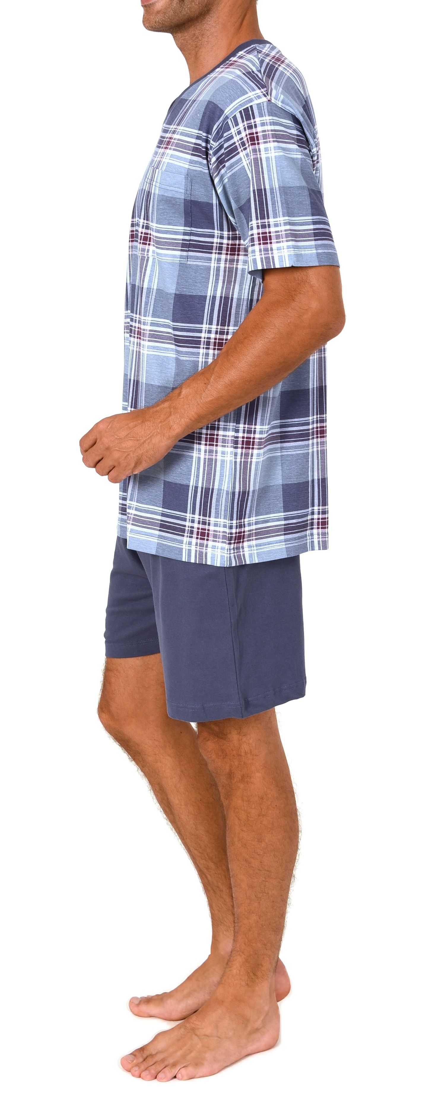 Normann Herren kurzarm Schlafanzug Shorty Pyjama aus Single Jersey - auch in Übergröße Normann Herren kurzarm Schlafanzug Shorty Pyjama aus Single Jersey - auch in Übergröße