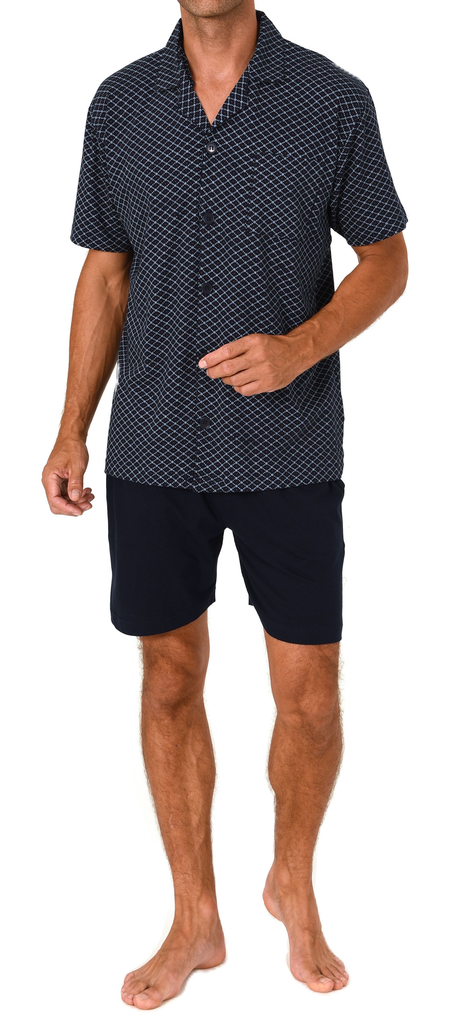 Normann Herren kurzarm Schlafanzug Shorty Pyjama zum durchknöpfen, auch in Übergrößen Normann Herren kurzarm Schlafanzug Shorty Pyjama zum durchknöpfen, auch in Übergrößen