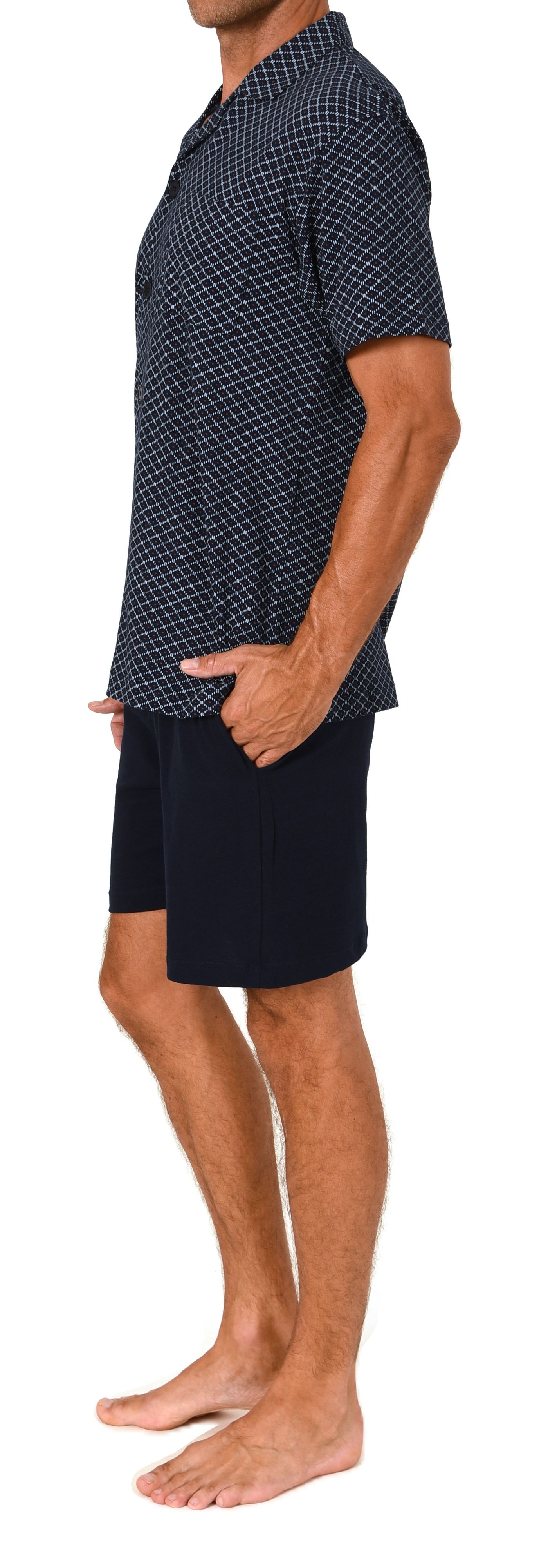 Normann Herren kurzarm Schlafanzug Shorty Pyjama zum durchknöpfen, auch in Übergrößen Normann Herren kurzarm Schlafanzug Shorty Pyjama zum durchknöpfen, auch in Übergrößen